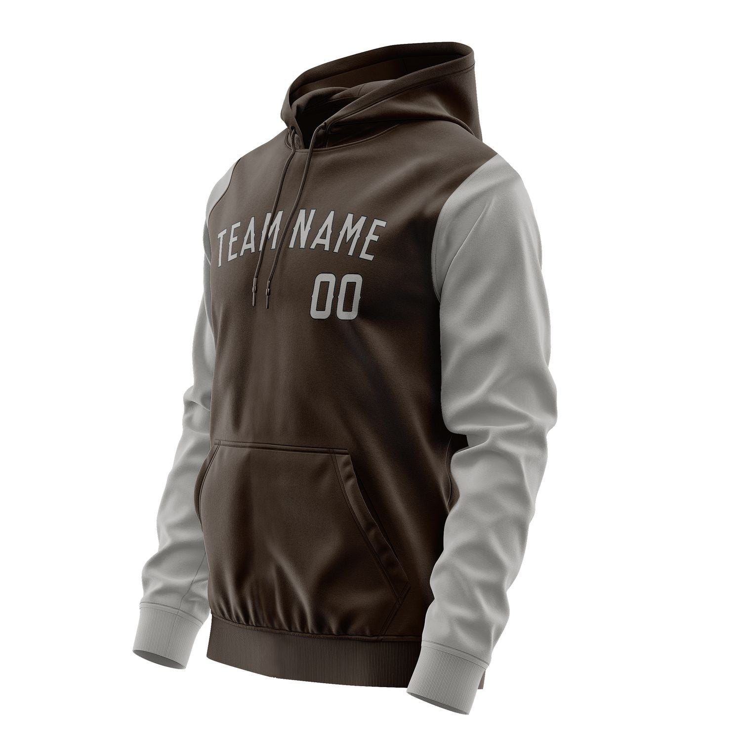 Maßgeschneidertes Braun Grau Hoodie 0101040401B31704