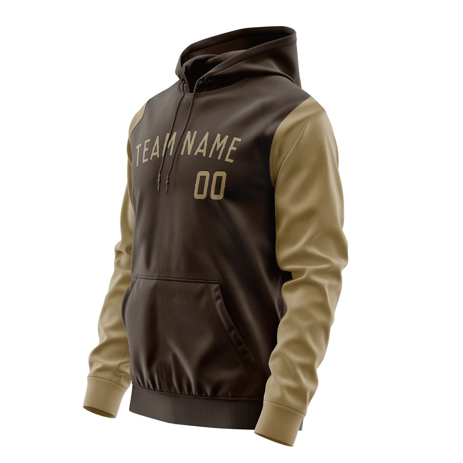 Maßgeschneidertes Braun Hellkhaki Hoodie 0101252501B31725