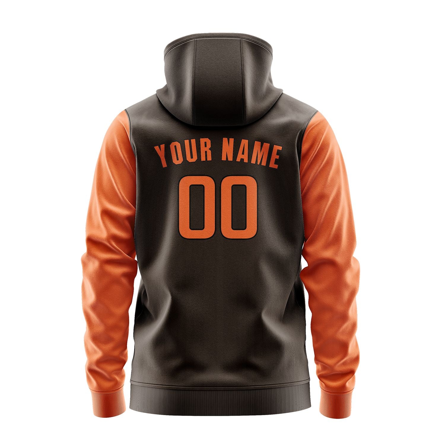 Maßgeschneidertes Braun Orange Hoodie 0101282801B31728