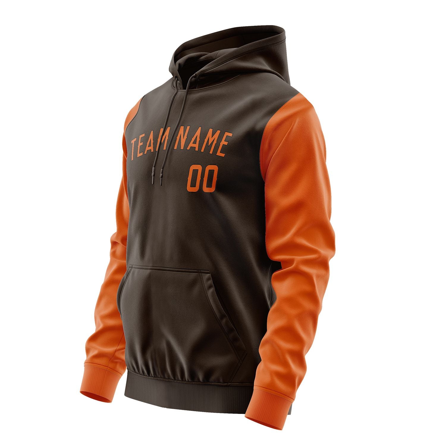 Maßgeschneidertes Braun Orange Hoodie 0101282801B31728