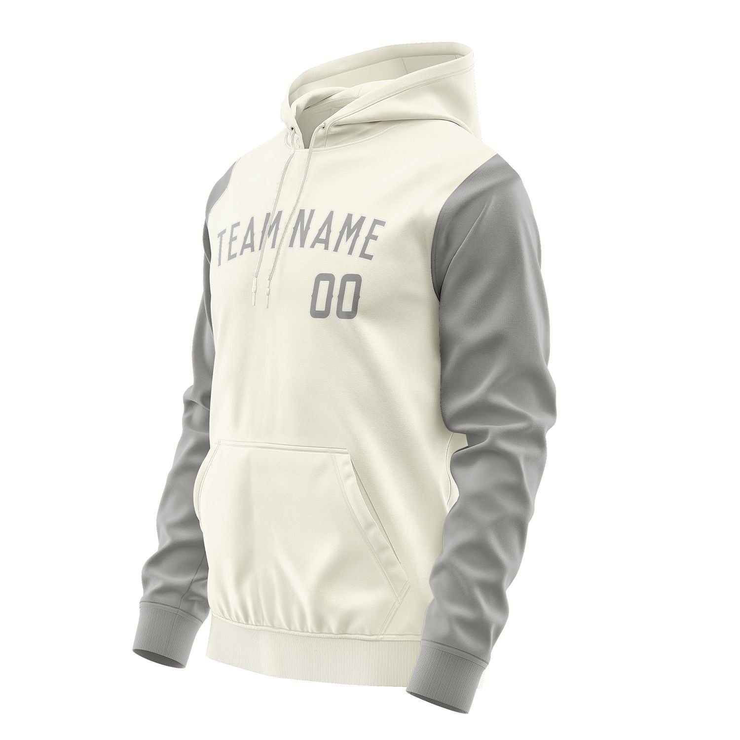 Maßgeschneidertes Beige Grau Hoodie 0303040403B31804