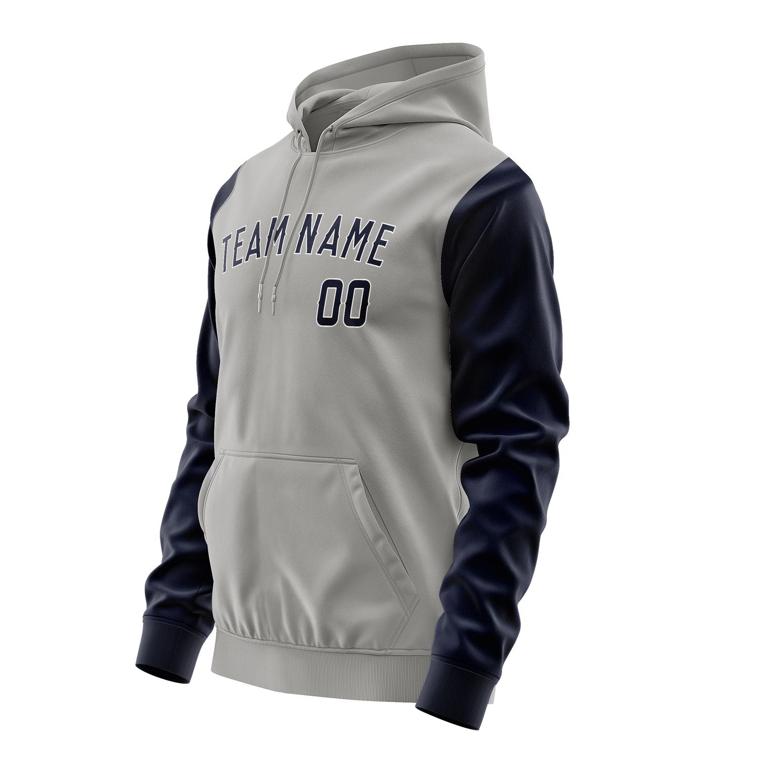 Maßgeschneidertes Grau Stahlblau Hoodie 0404111104B31811