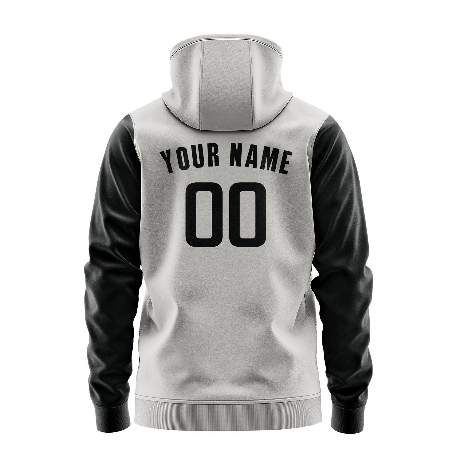 Maßgeschneidertes Grau Schwarz Hoodie 0404171704B31717