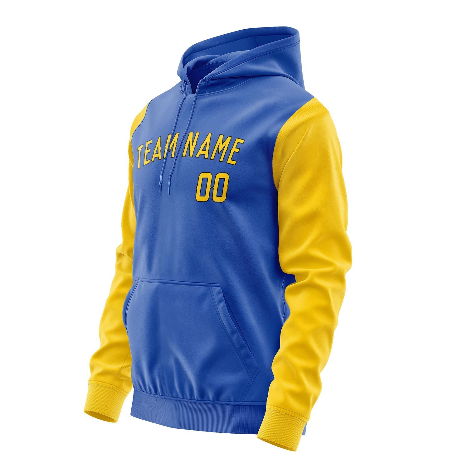 Maßgeschneidertes Himmelblau Gold Hoodie 0909303009B31730