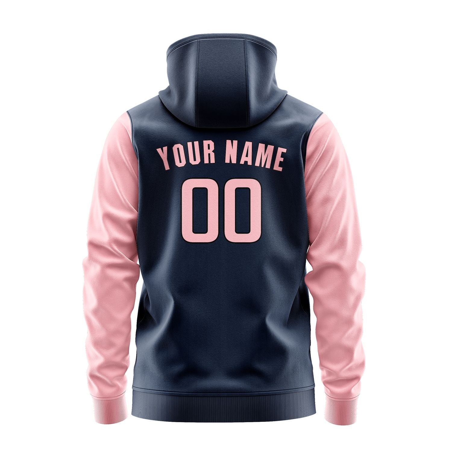 Maßgeschneidertes Marineblau Rosa Hoodie 1010212110B31721