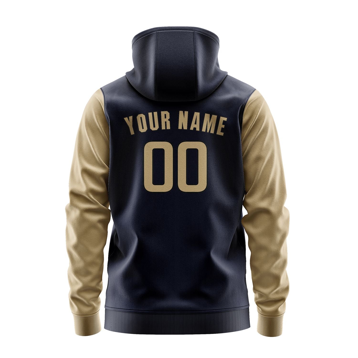 Maßgeschneidertes Stahlblau Hellkhaki Hoodie 1111252511B31725