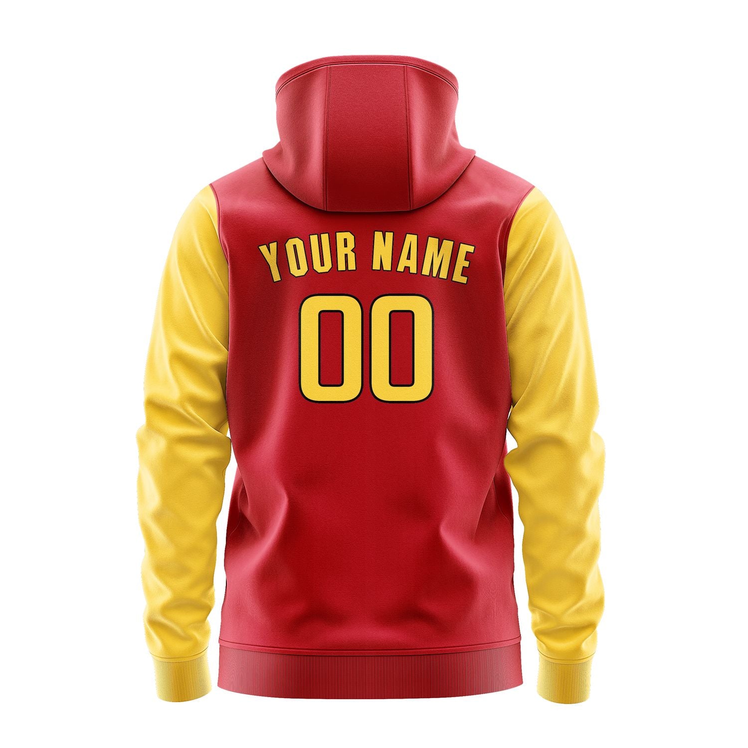 Maßgeschneidertes Rot Gold Hoodie 1414303014B31730