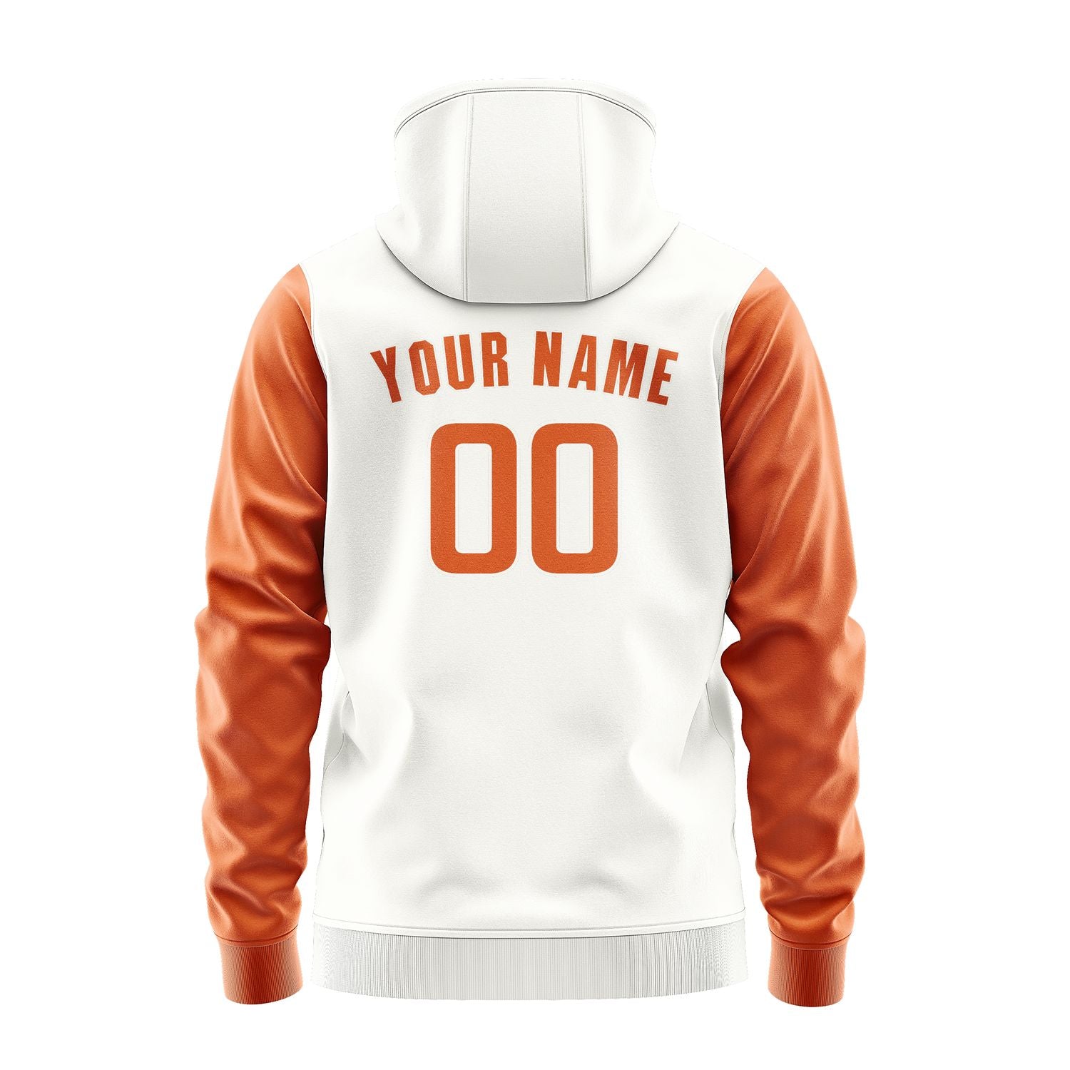 Maßgeschneidertes Weiß Orange Hoodie 1818282818B31828