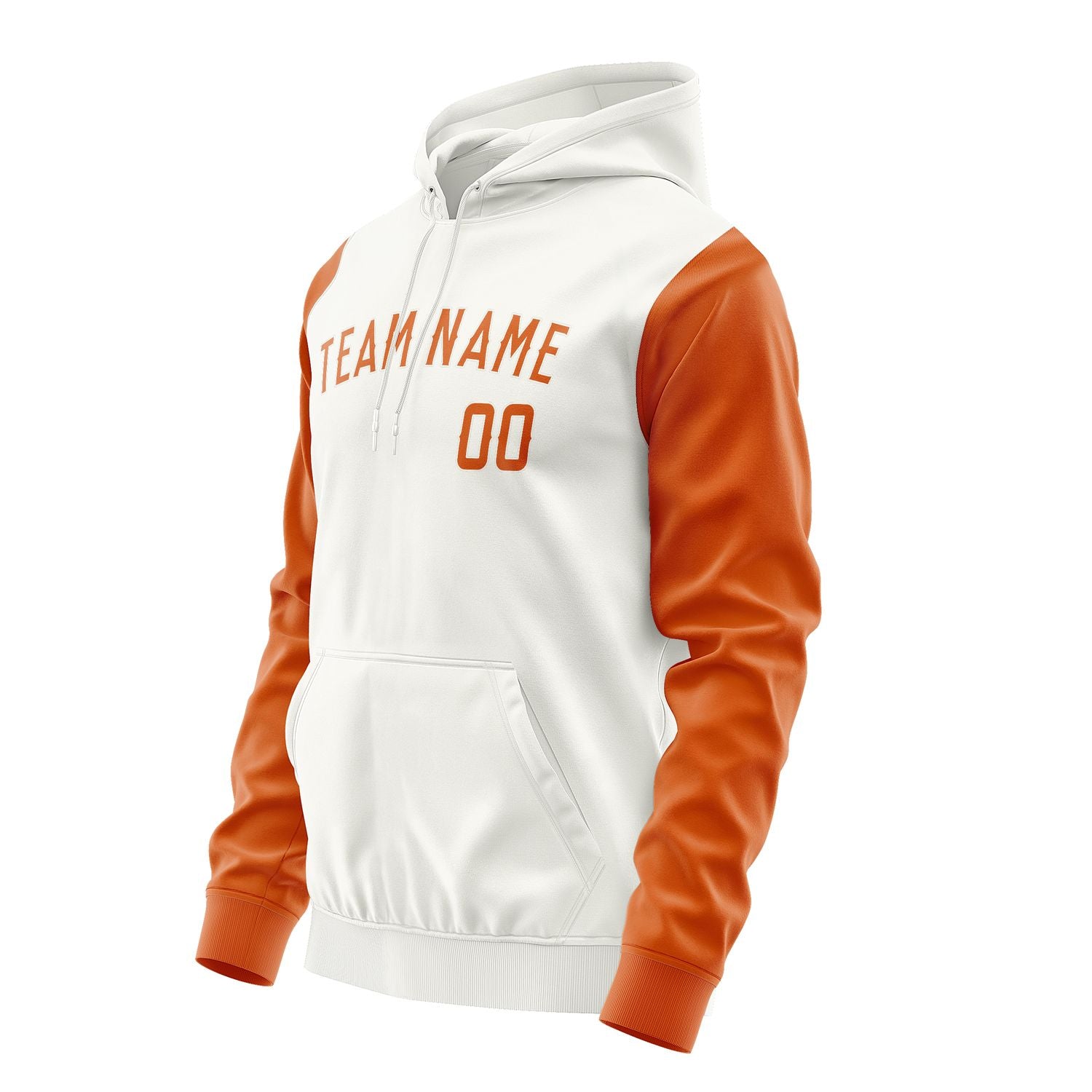 Maßgeschneidertes Weiß Orange Hoodie 1818282818B31828