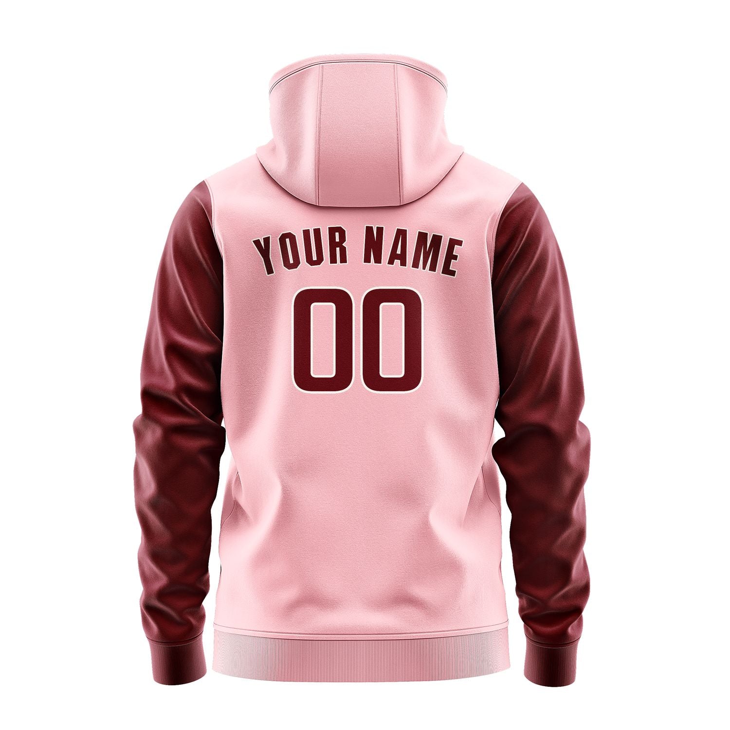 Maßgeschneidertes Rosa Karmesinrot Hoodie 2121151521B31815