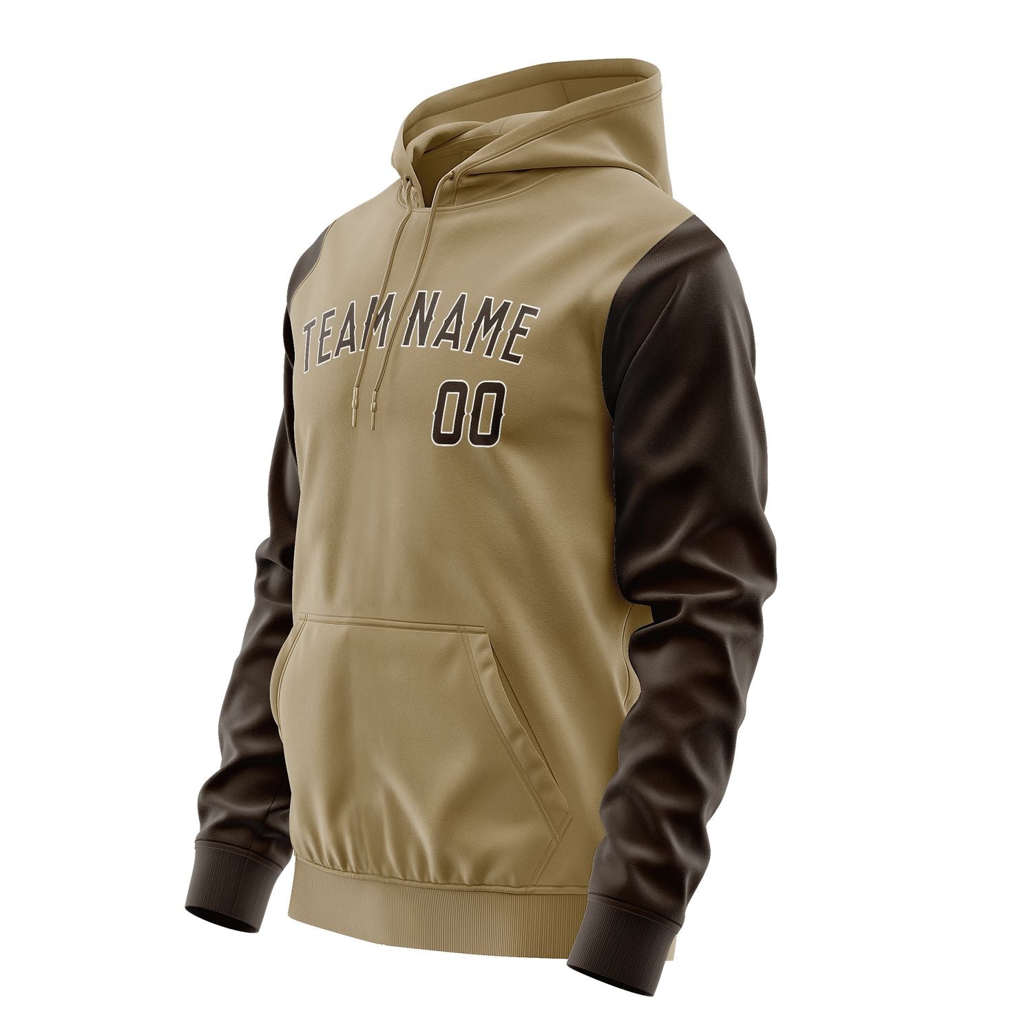Maßgeschneidertes Hellkhaki Braun Hoodie 2525010125B31801