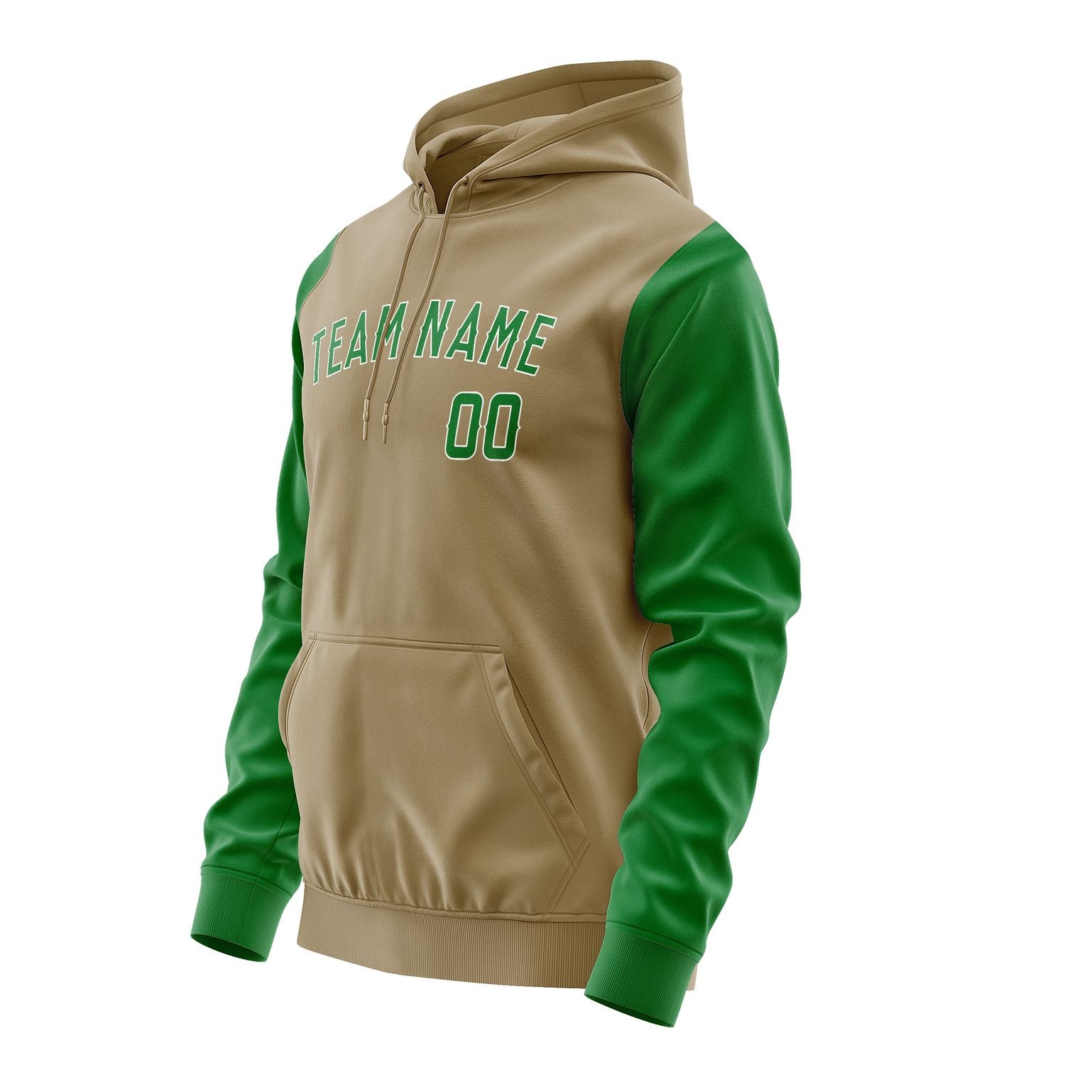 Maßgeschneidertes Hellkhaki Smaragdgrün Hoodie 2525242425B31824