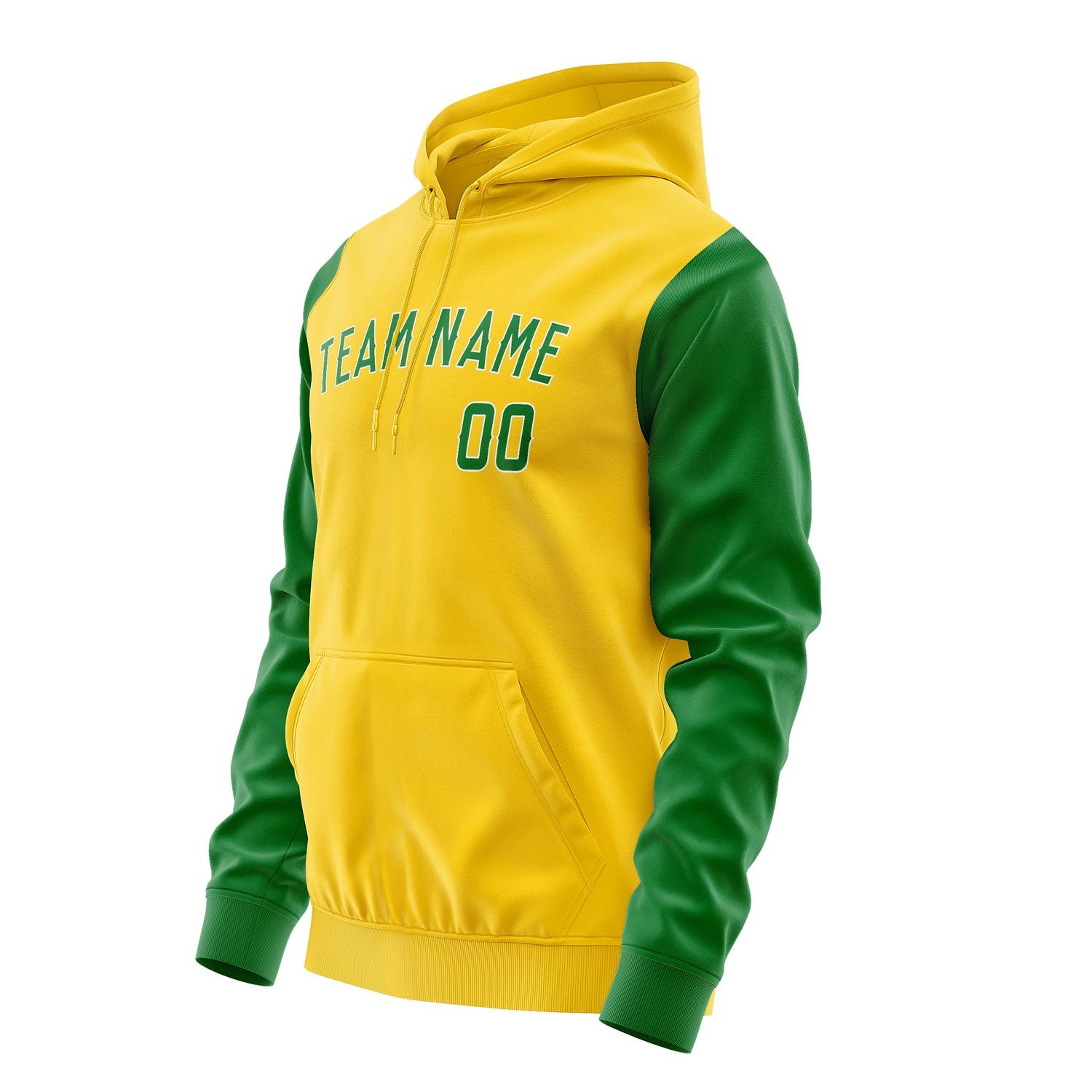 Maßgeschneidertes Gold Smaragdgrün Hoodie 3030242430B31824