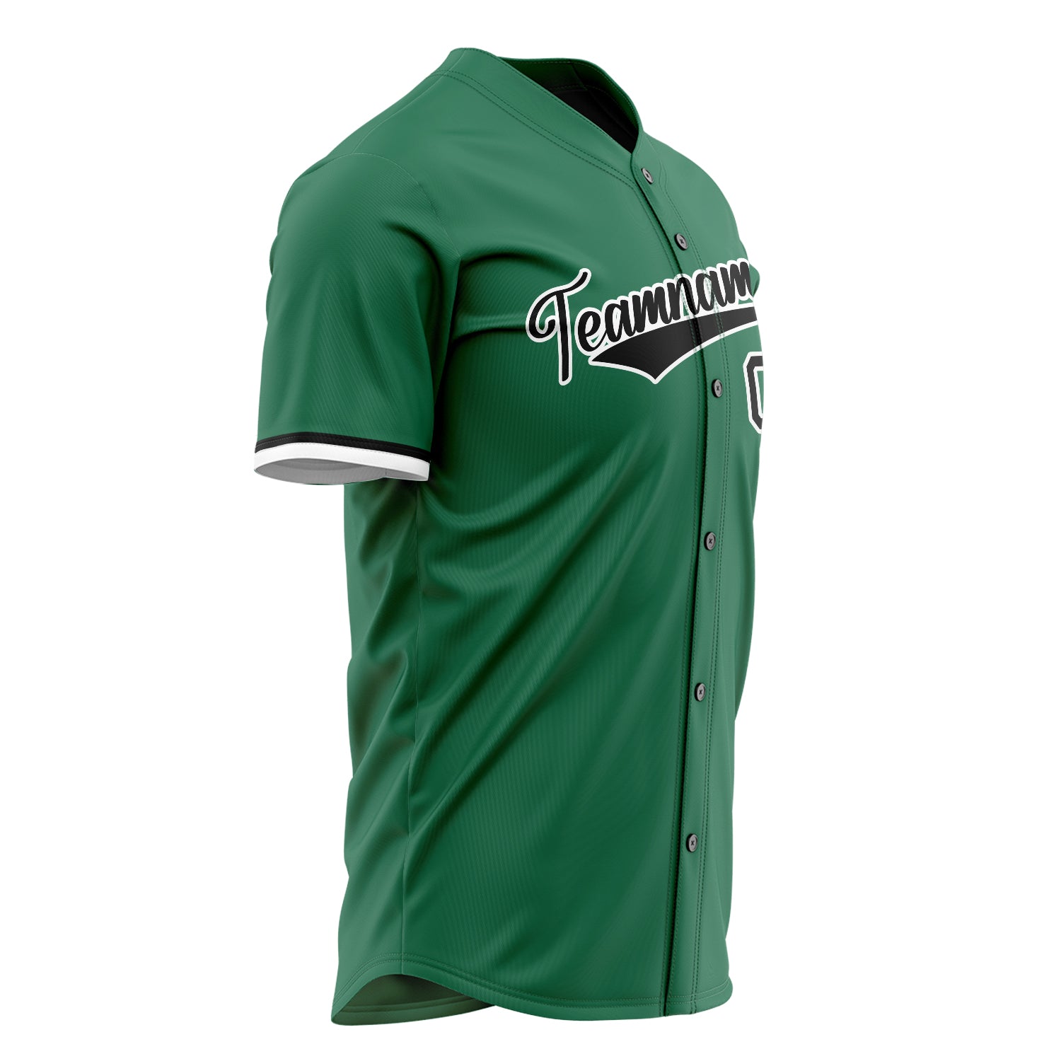 Custom Professional Kelly Green Black Baseball Jersey