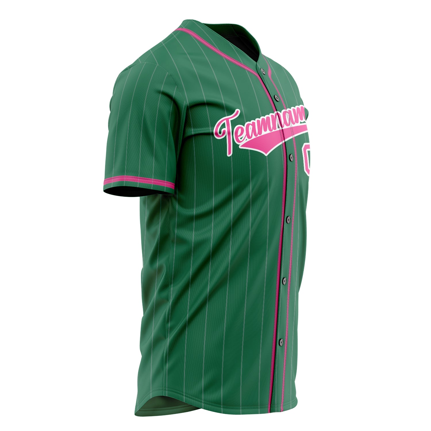 Custom Professional Kelly Green Pink Baseball Jersey