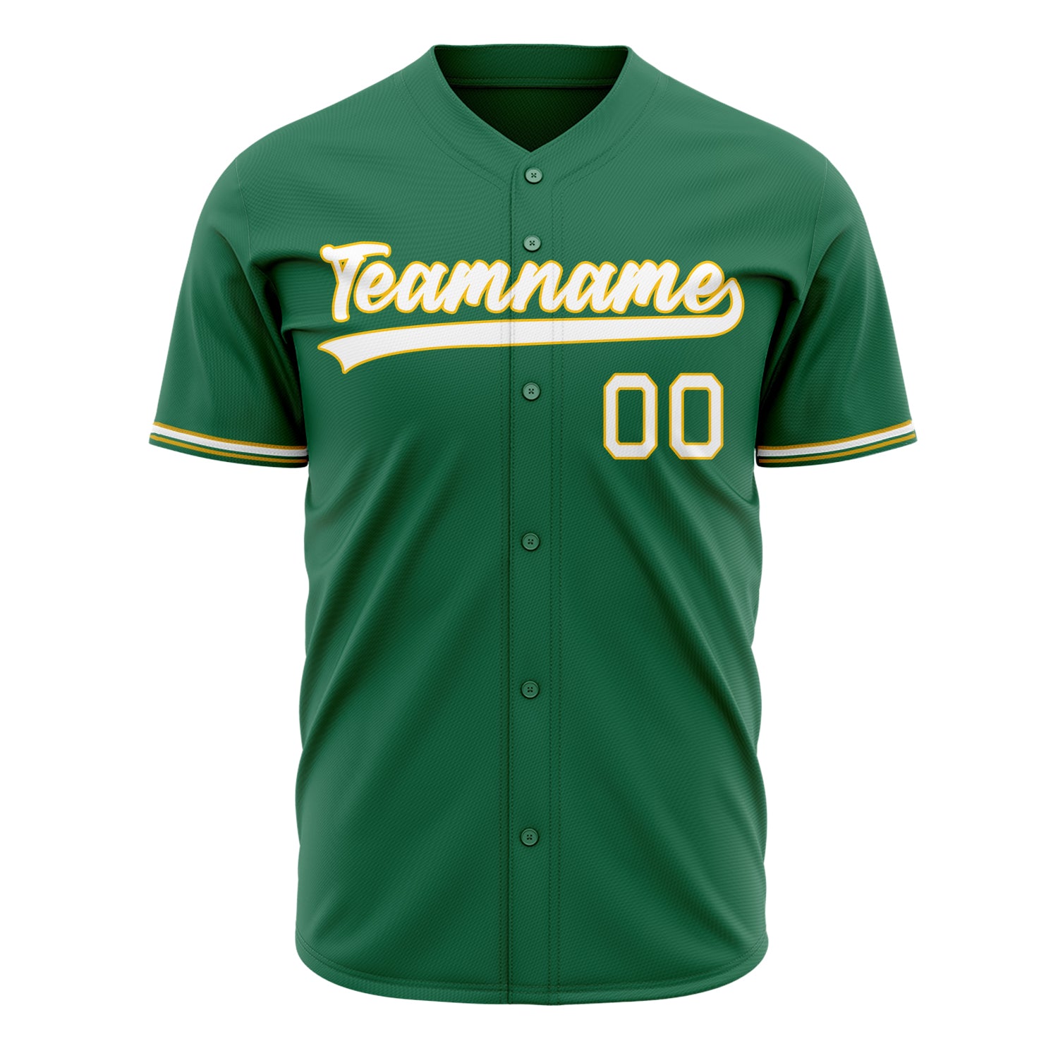 Custom Professional Kelly Green White Baseball Jersey