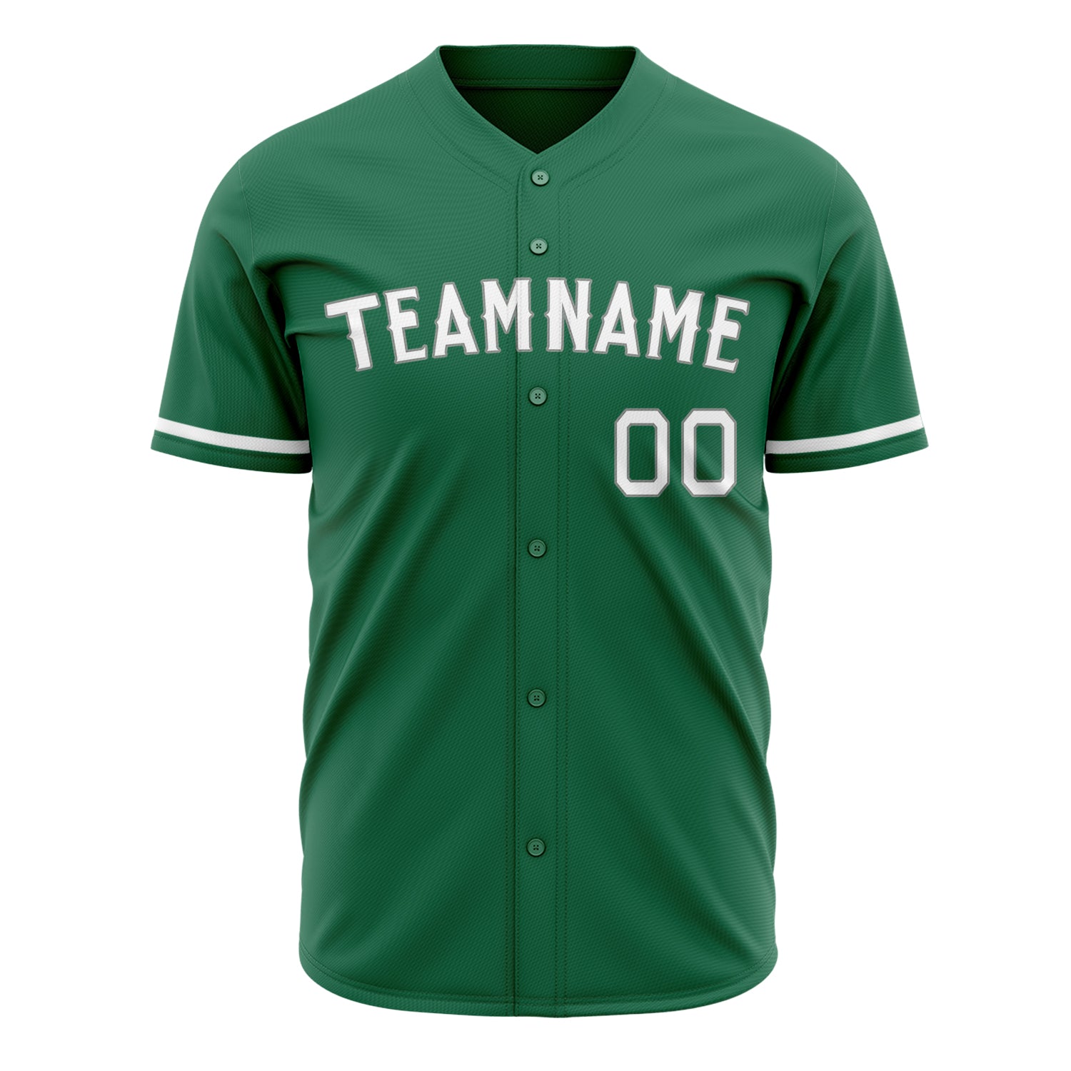 Custom Professional Kelly Green White Baseball Jersey