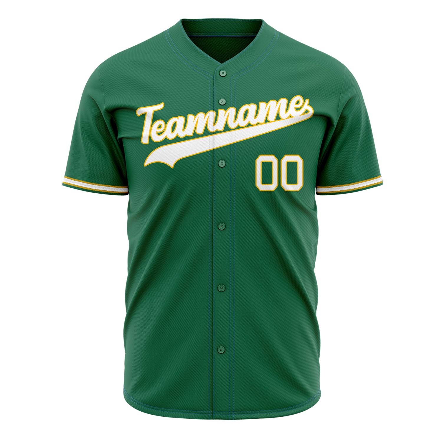 Custom Professional Kelly Green White Baseball Jersey