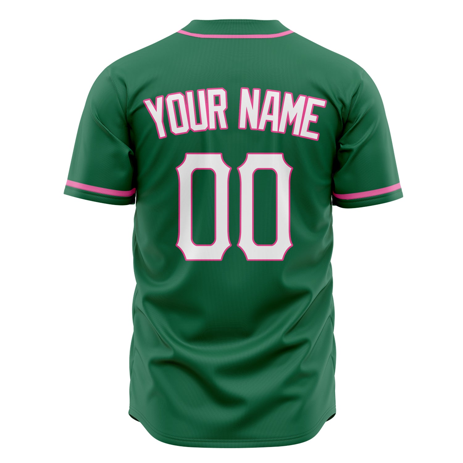 Custom Professional Kelly Green White Baseball Jersey