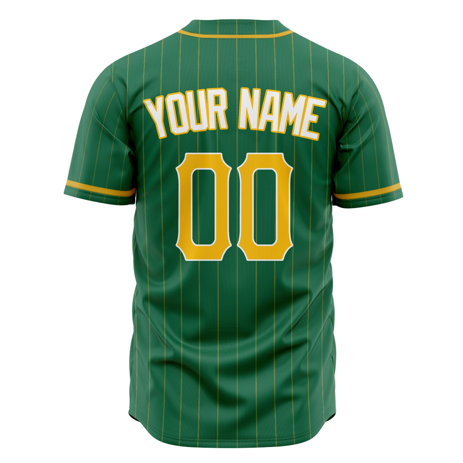 Custom Professional Kelly Green Gold Baseball Jersey
