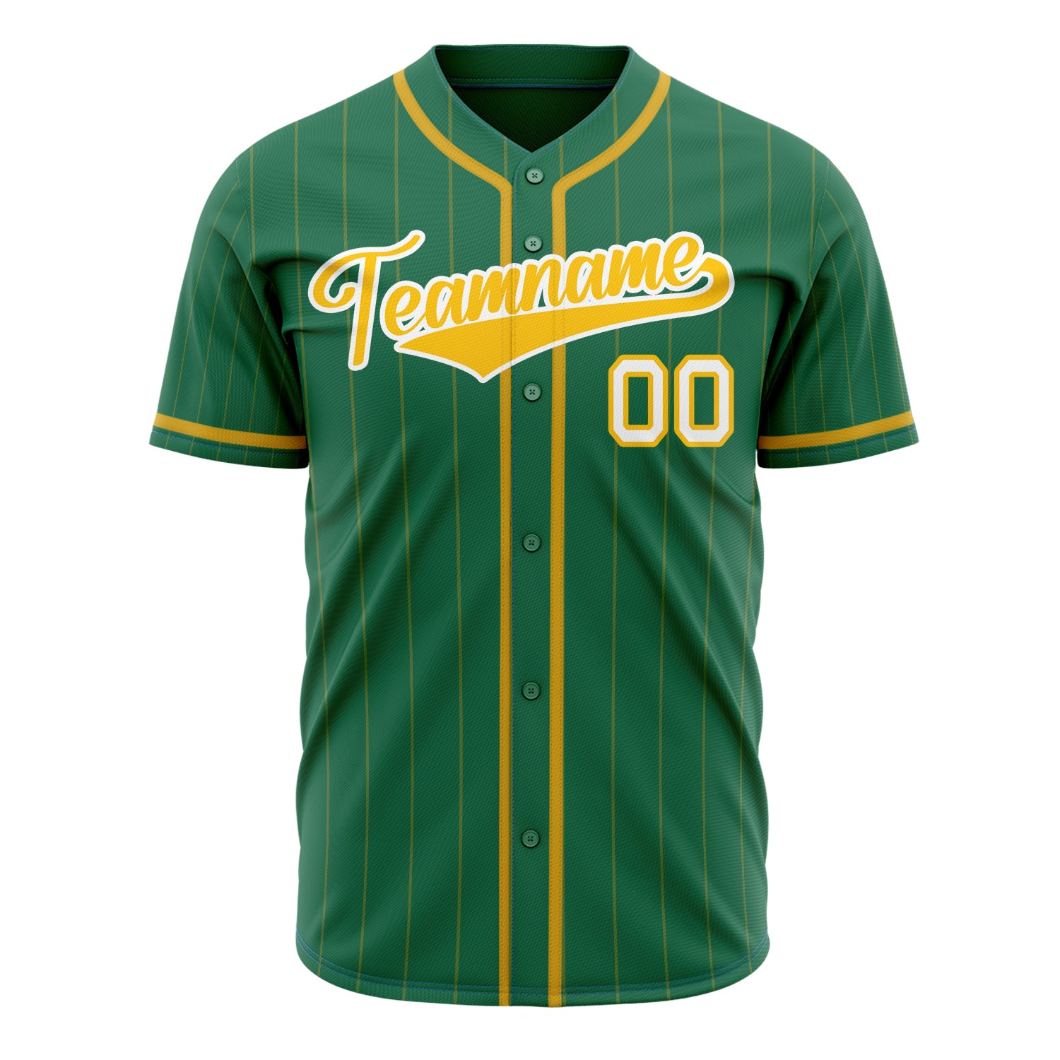 Custom Professional Kelly Green Gold Baseball Jersey