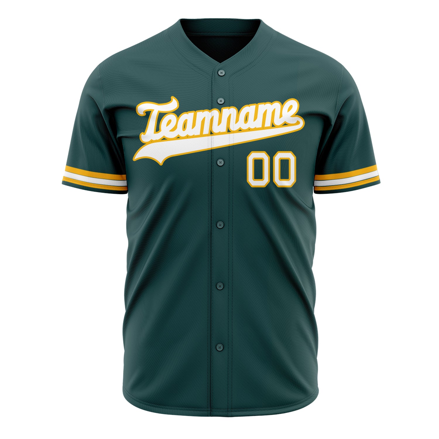 Custom Professional Midnight Green White Baseball Jersey