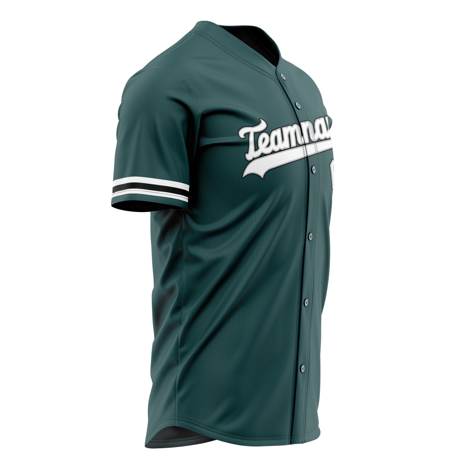 Custom Professional Midnight Green White Baseball Jersey