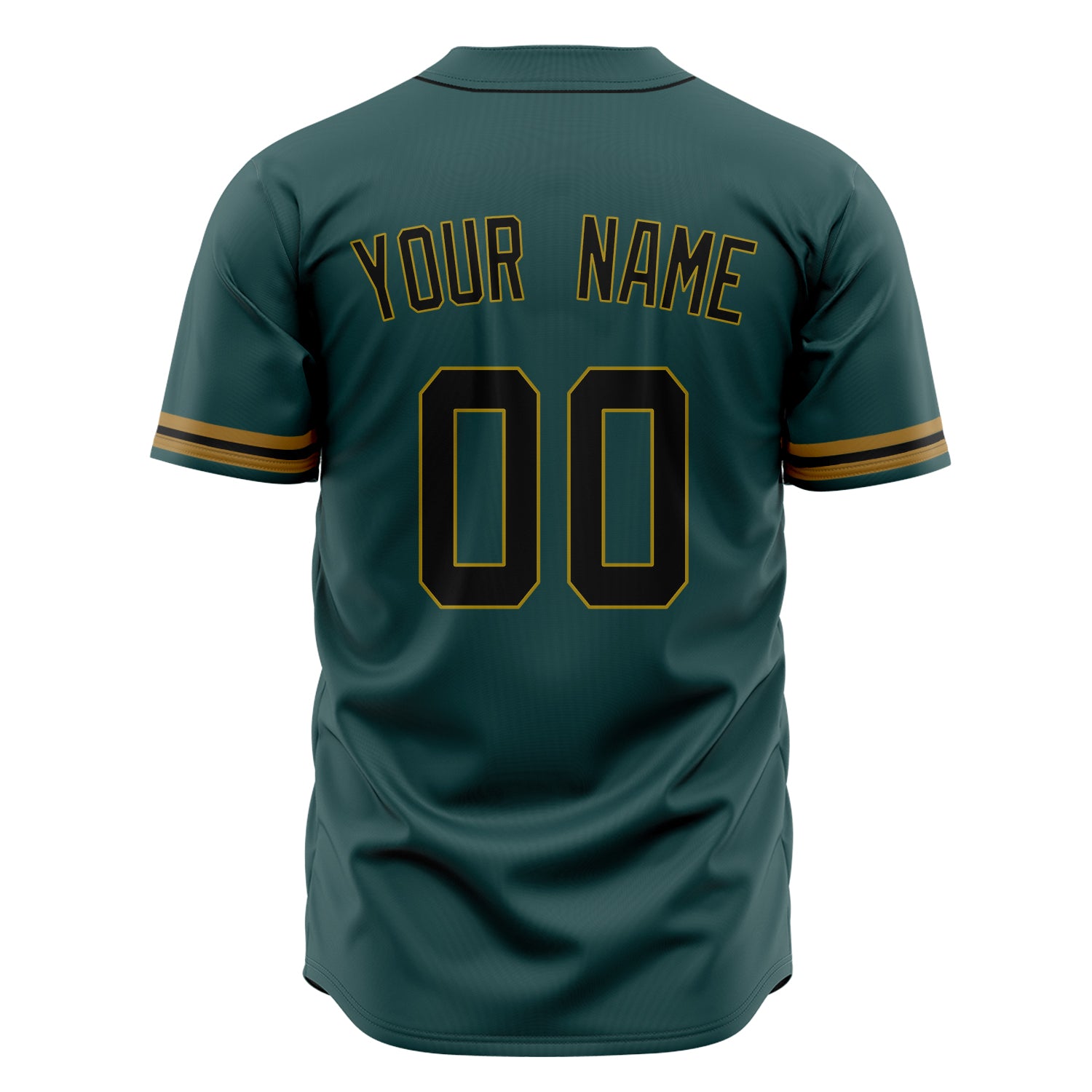 Custom Professional Midnight Green Black Baseball Jersey