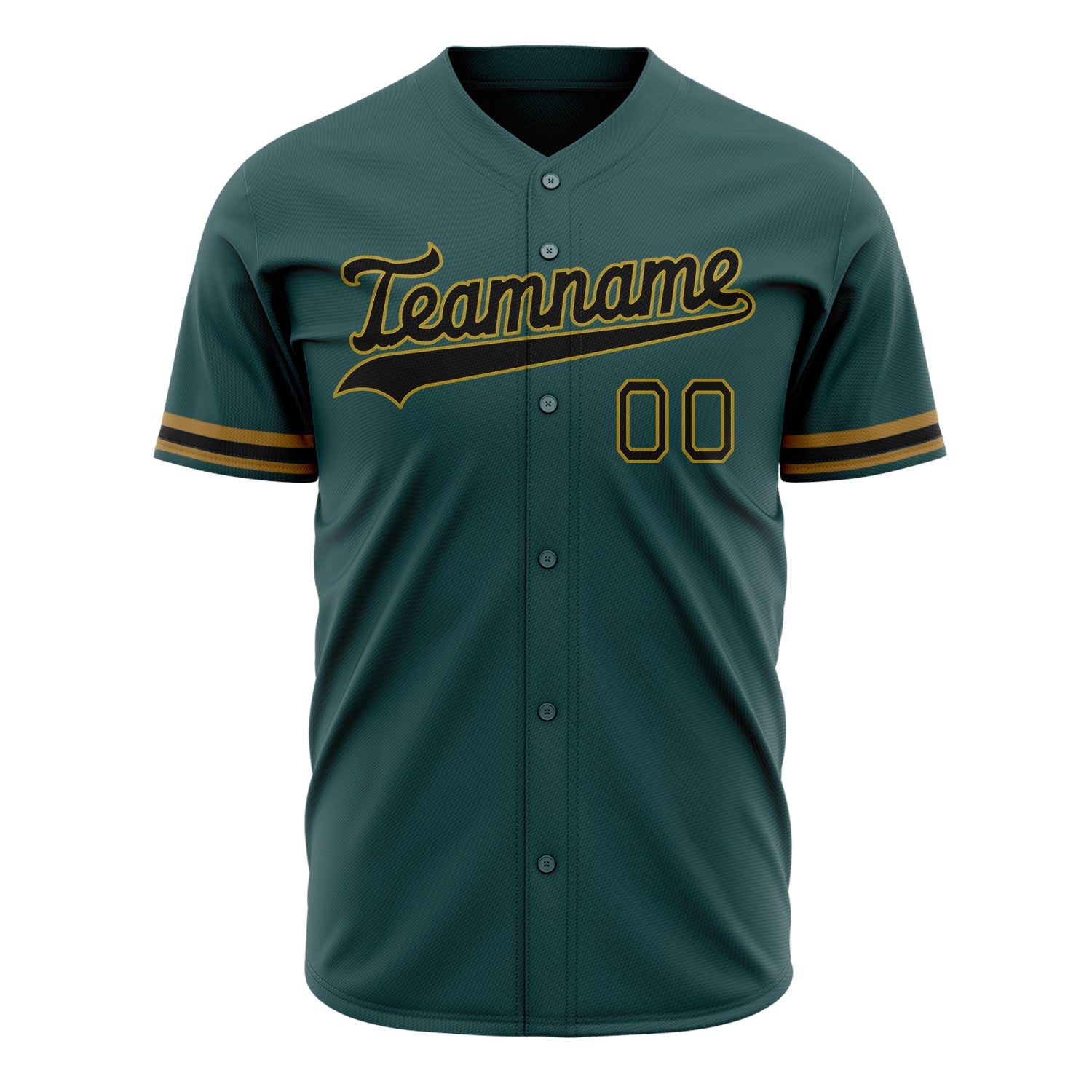 Custom Professional Midnight Green Black Baseball Jersey