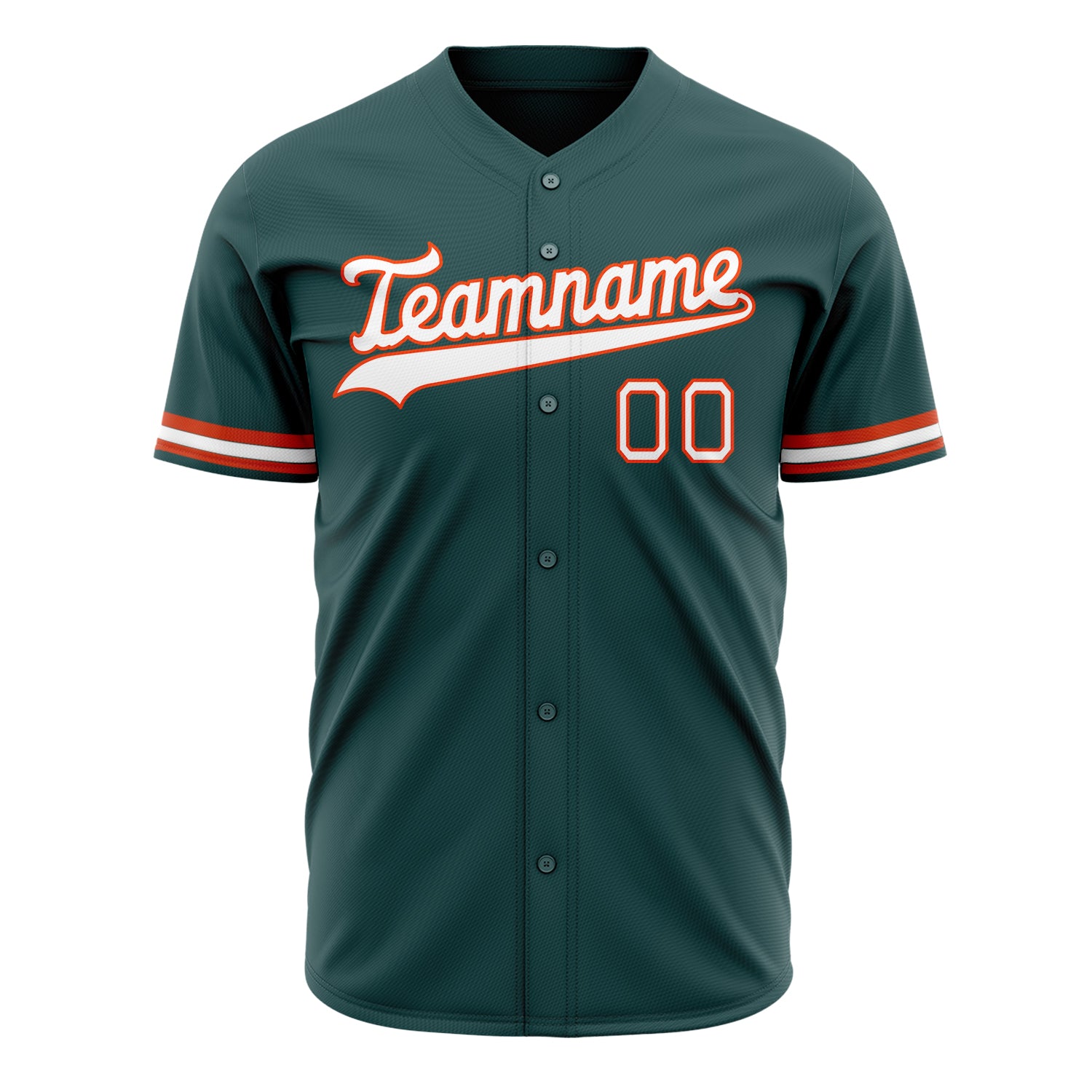 Custom Professional Midnight Green White Baseball Jersey