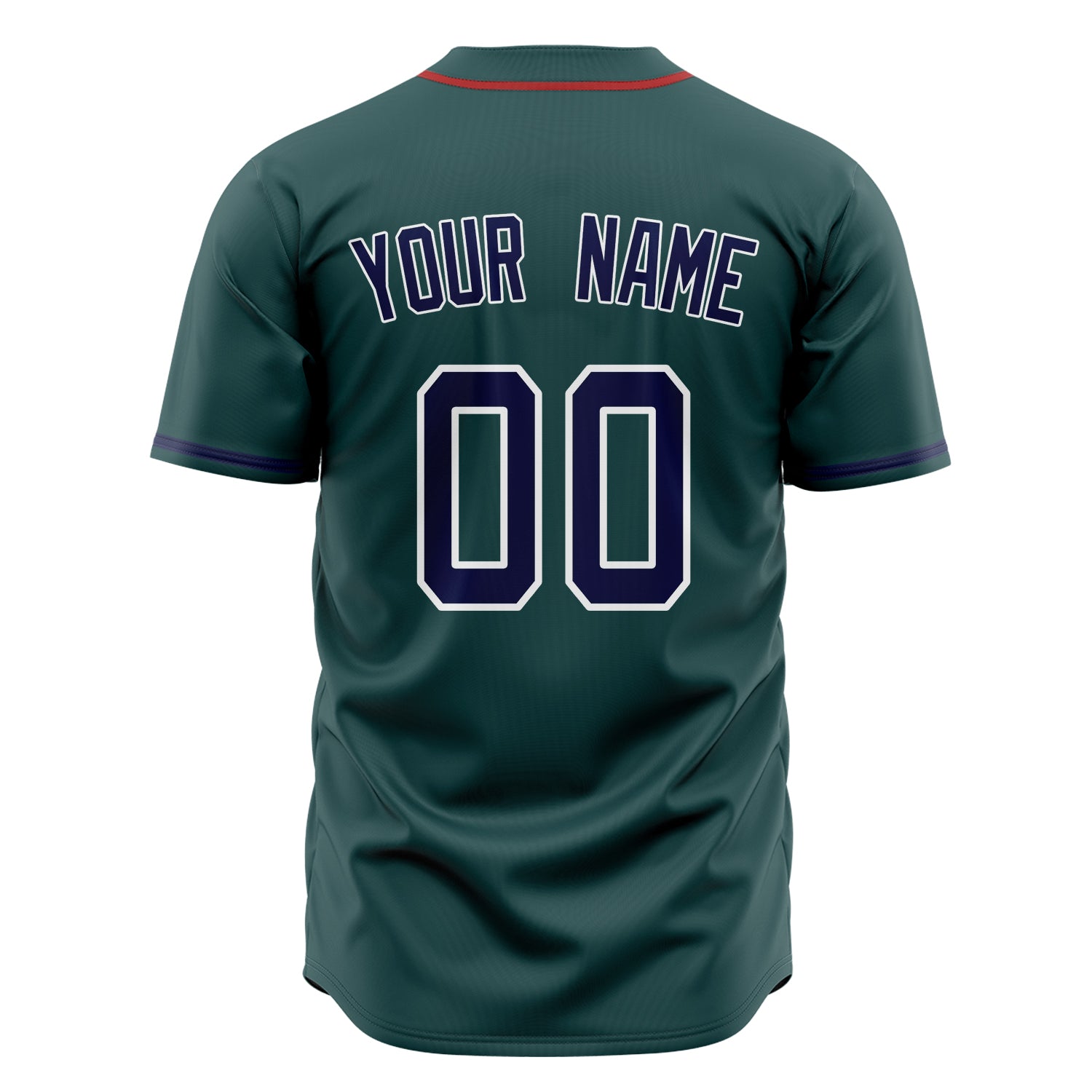 Custom Professional Midnight Green Navy Blue Baseball Jersey