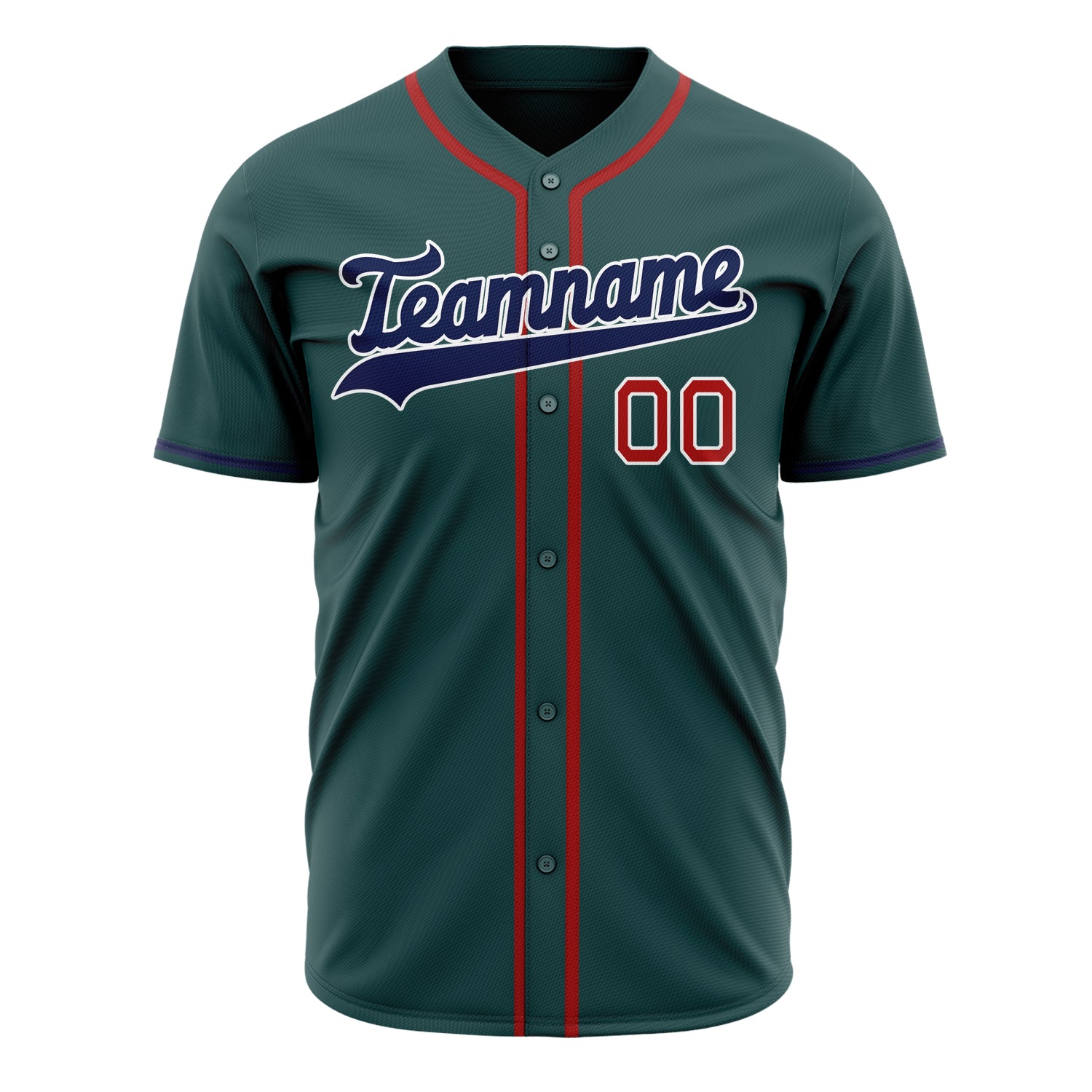 Custom Professional Midnight Green Navy Blue Baseball Jersey