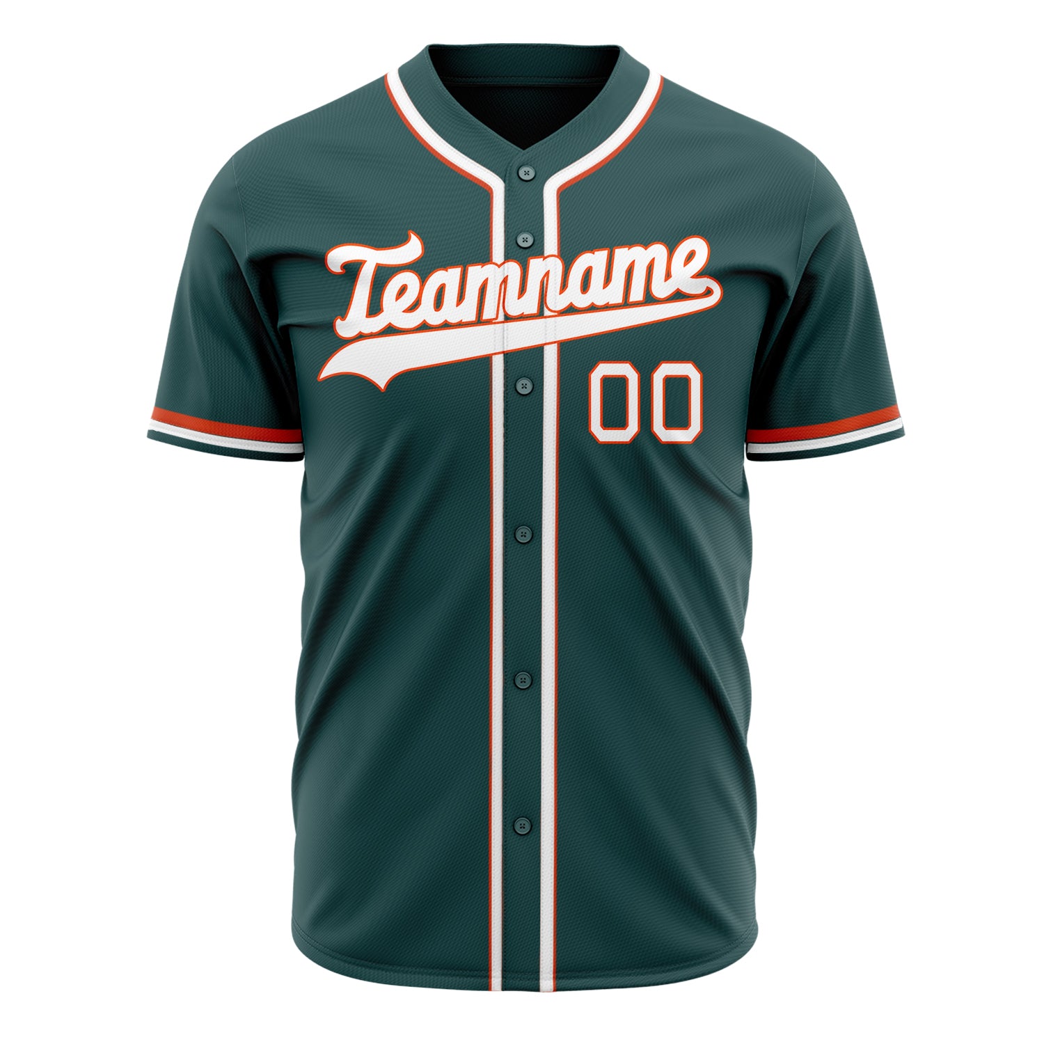 Custom Professional Midnight Green White Baseball Jersey