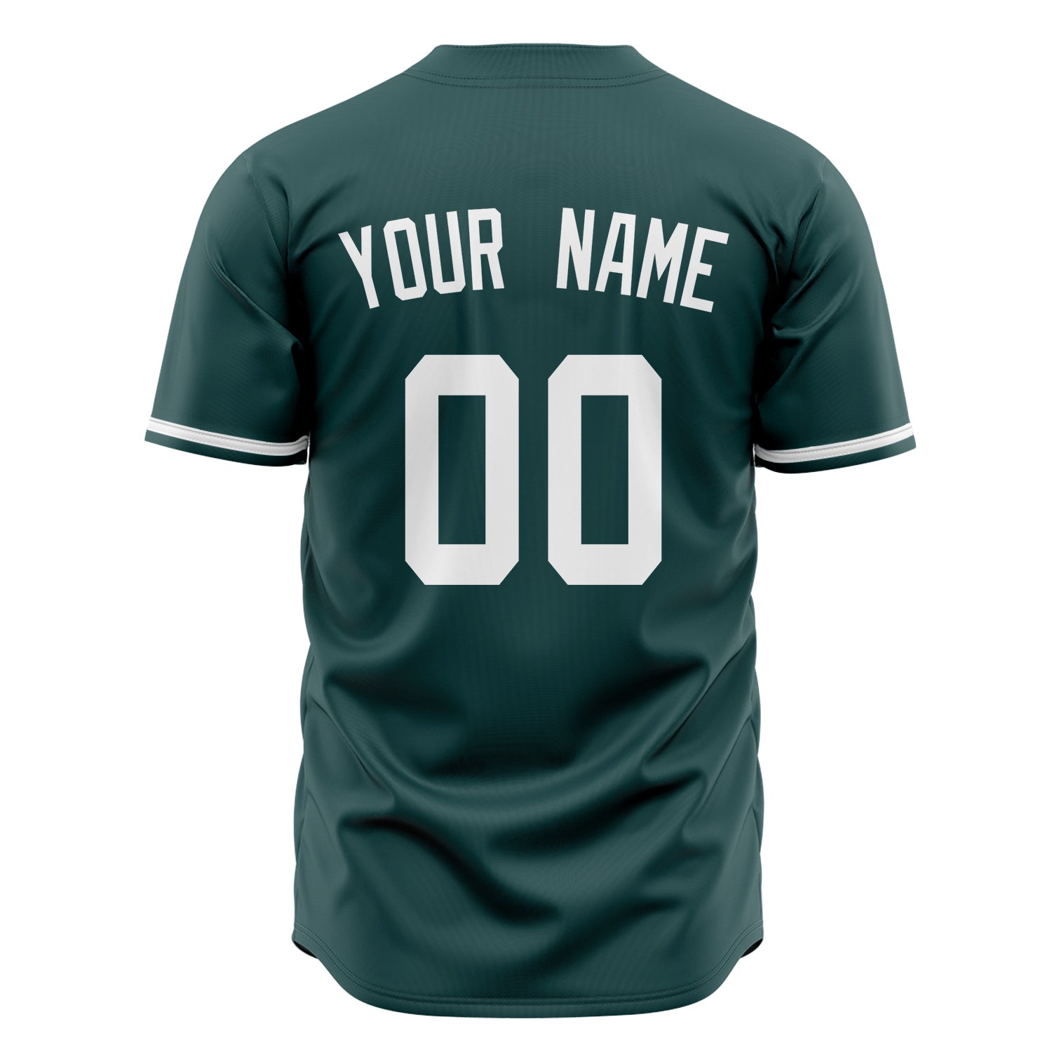 Custom Professional Midnight Green White Baseball Jersey