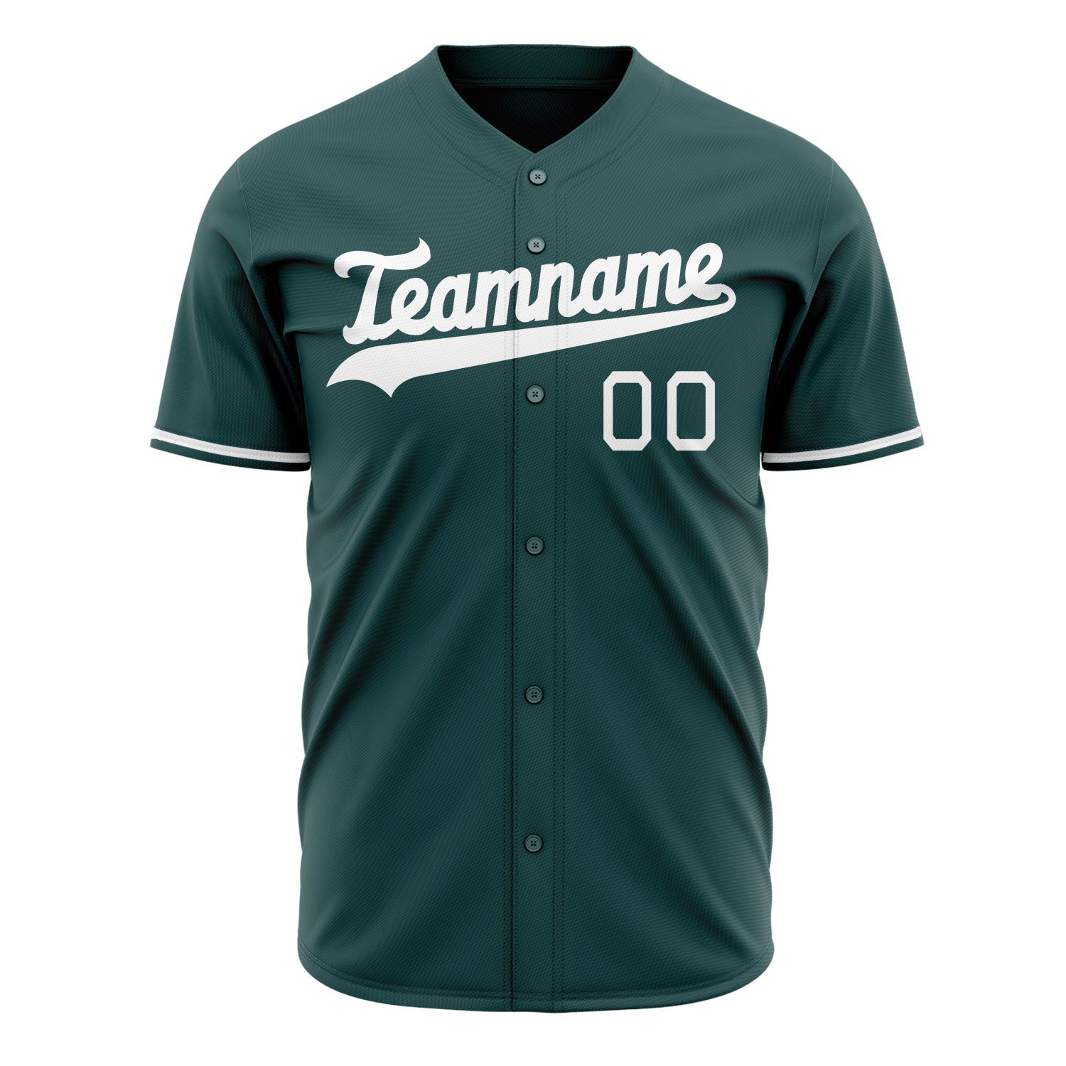 Custom Professional Midnight Green White Baseball Jersey