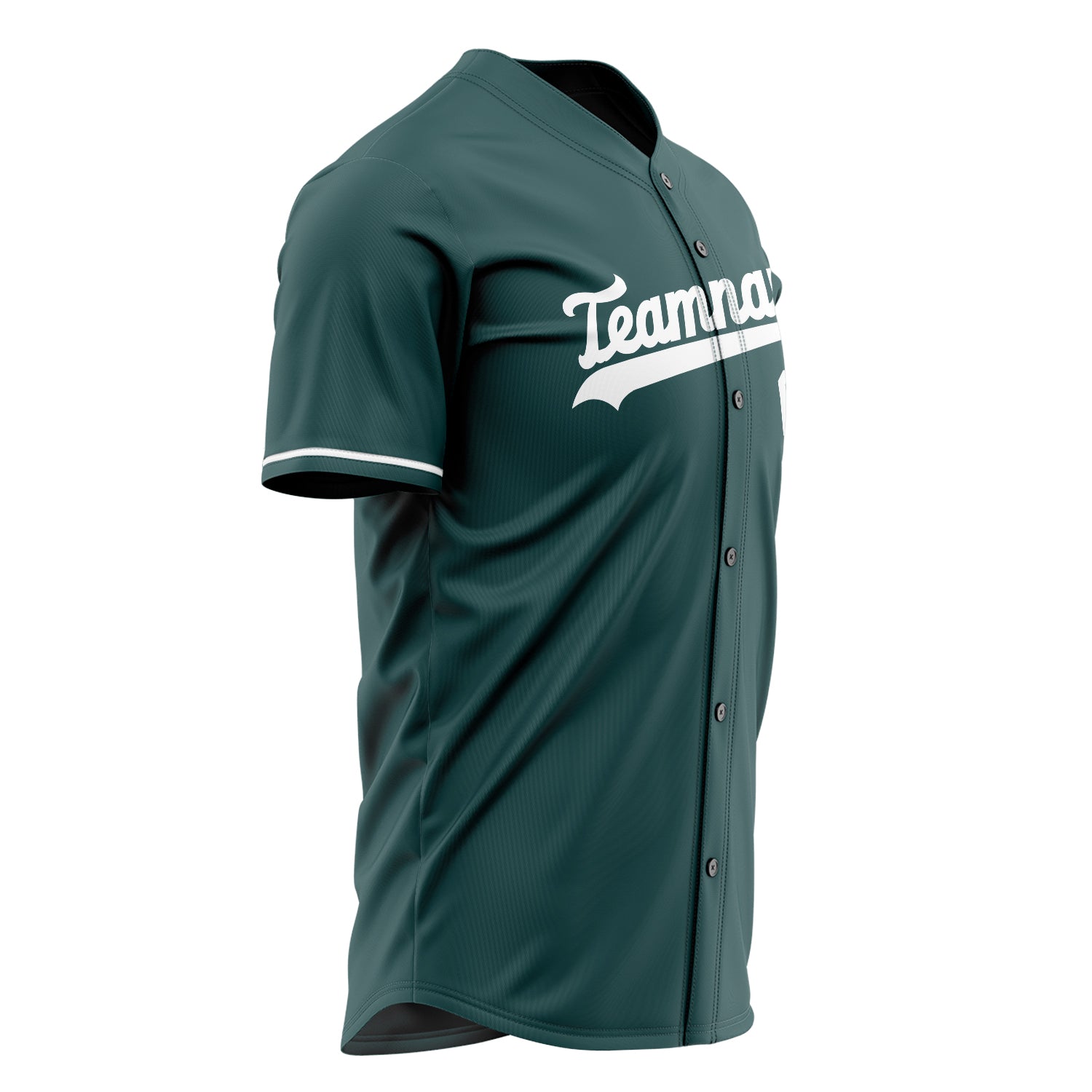 Custom Professional Midnight Green White Baseball Jersey