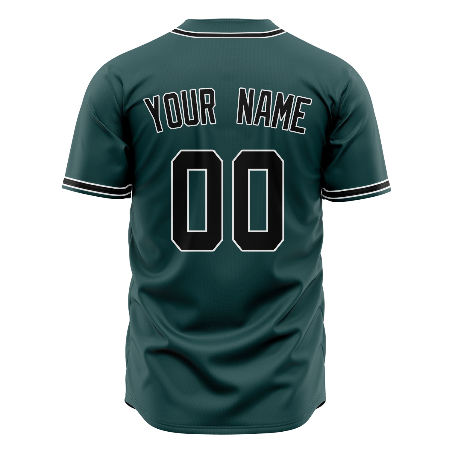 Custom Professional Midnight Green Black Baseball Jersey
