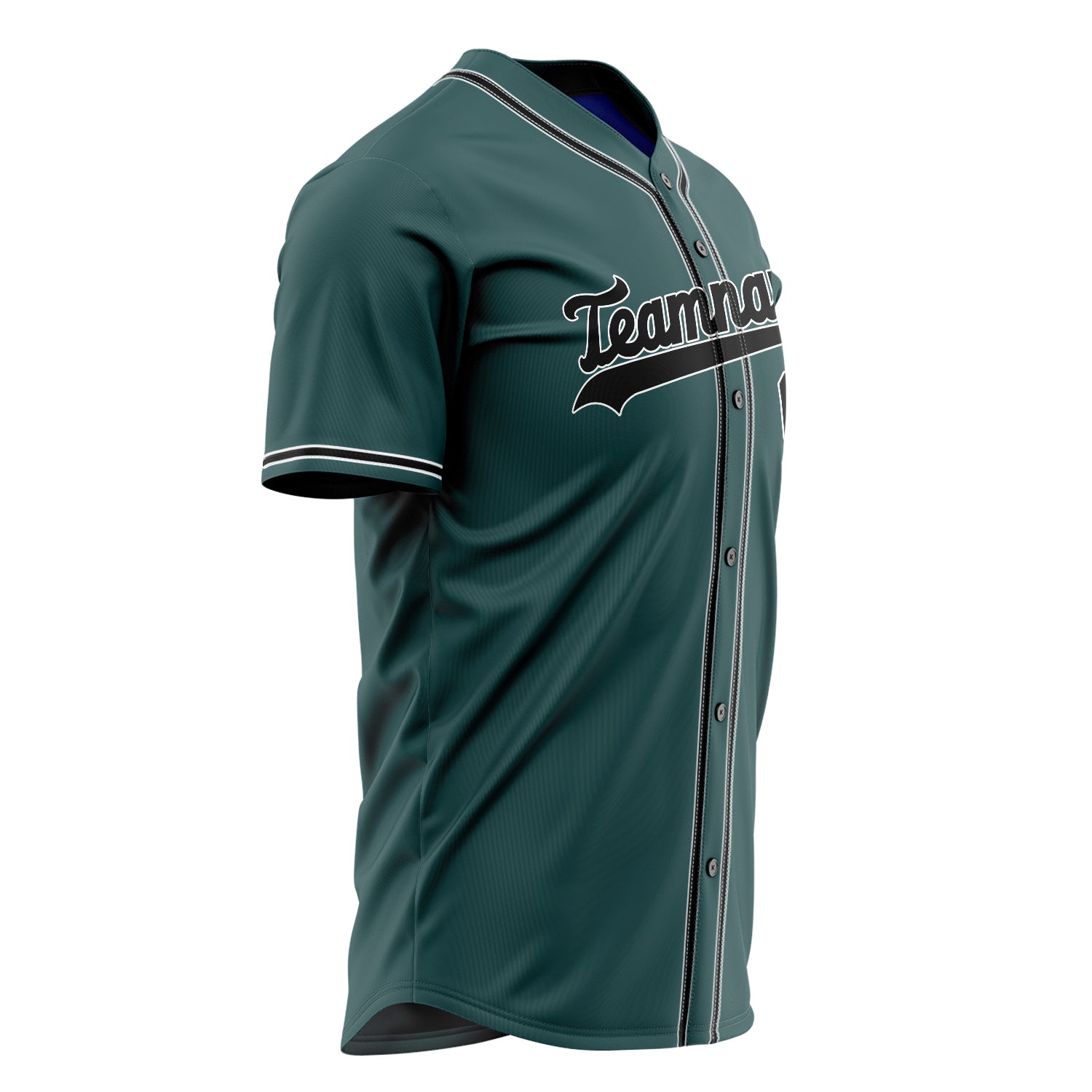 Custom Professional Midnight Green Black Baseball Jersey