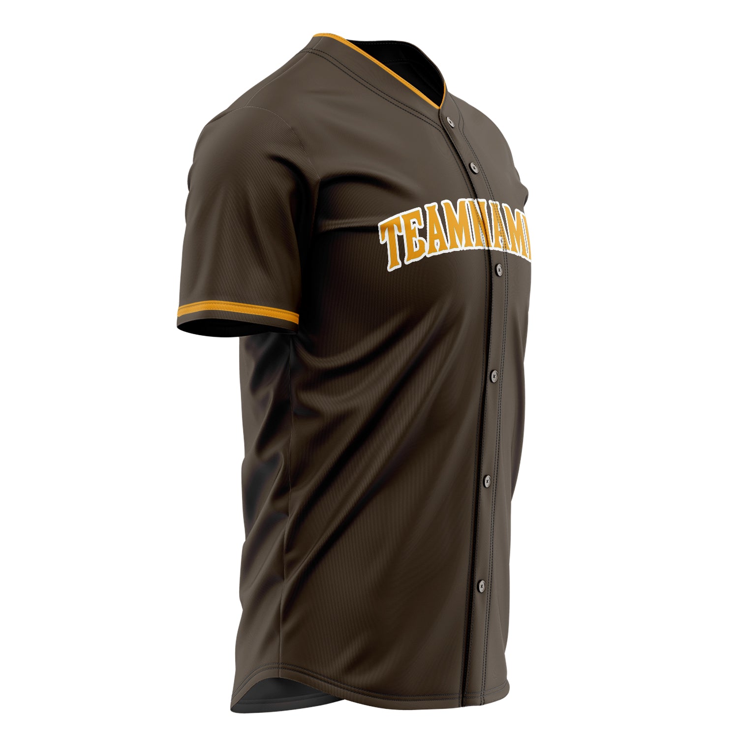 Custom Professional Brown Gold Baseball Jersey