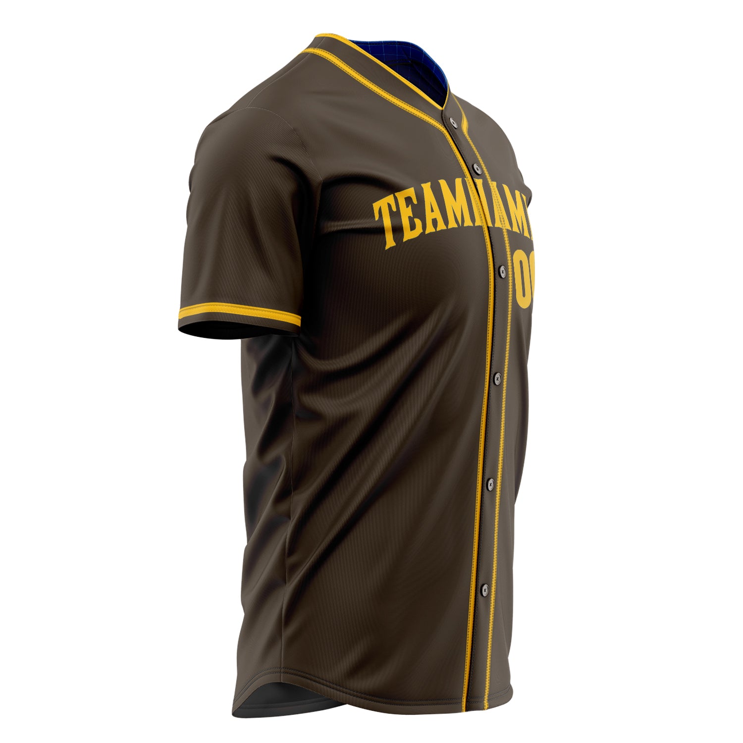 Custom Professional Brown Gold Baseball Jersey