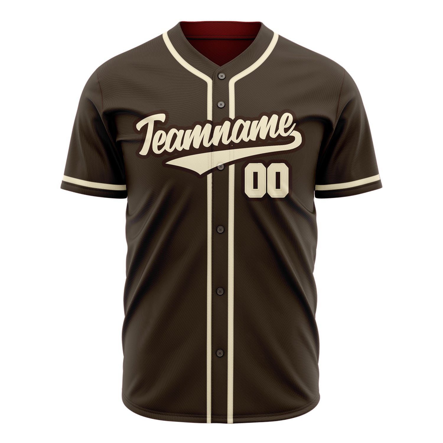 Custom Professional Brown Cream Baseball Jersey