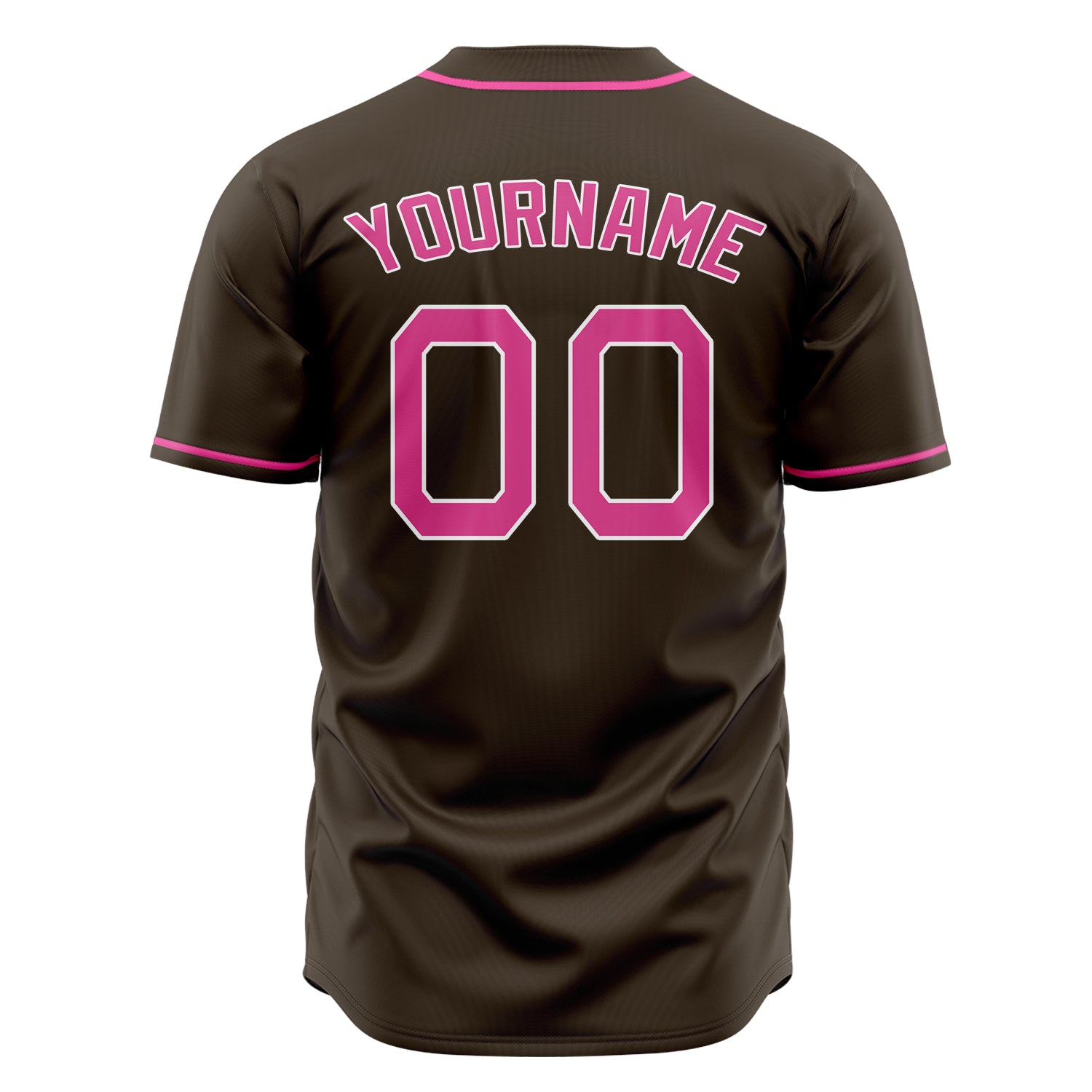 Custom Professional Brown Pink Baseball Jersey