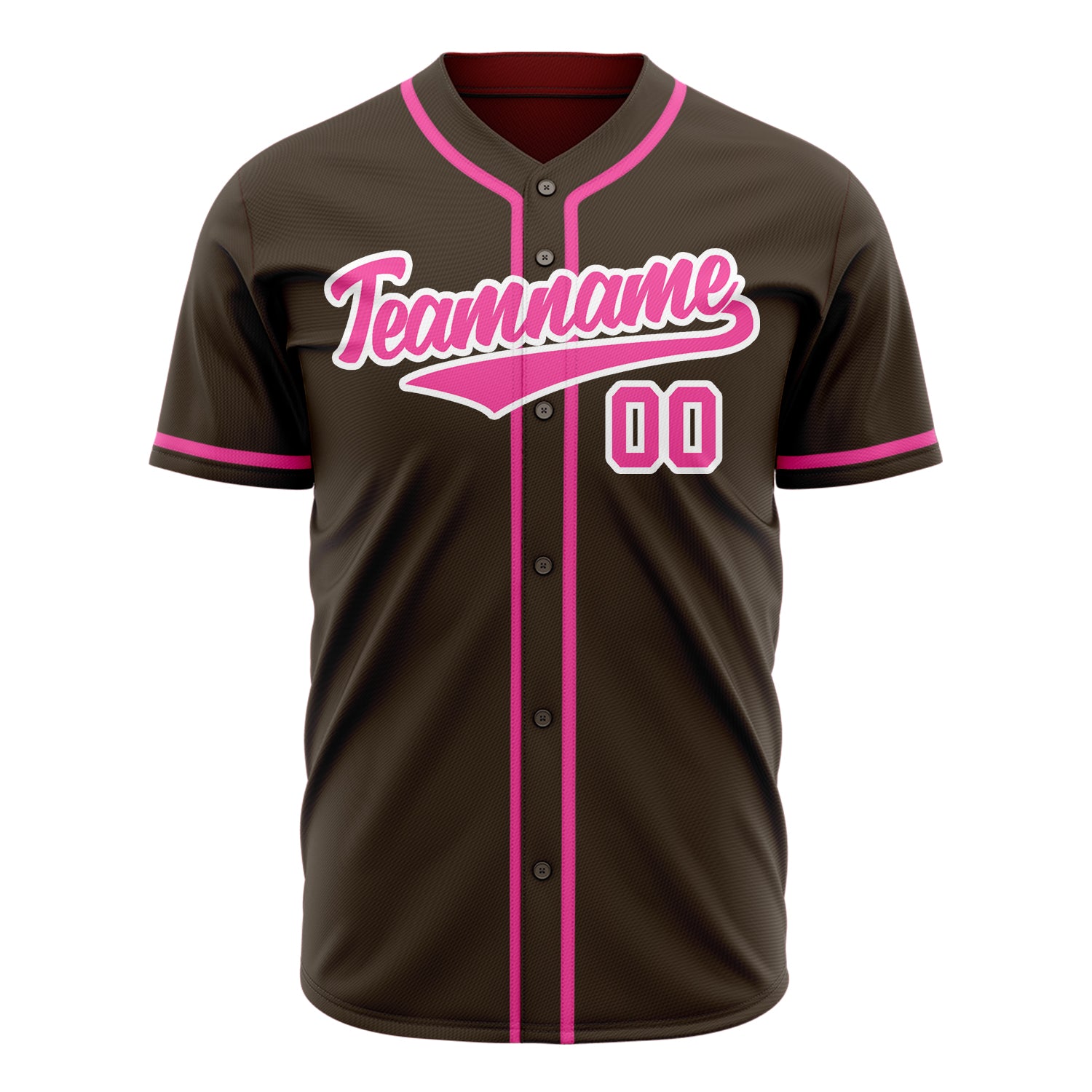 Custom Professional Brown Pink Baseball Jersey