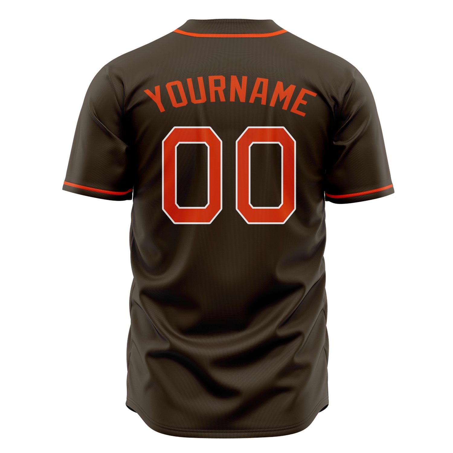 Custom Professional Brown Orange Baseball Jersey