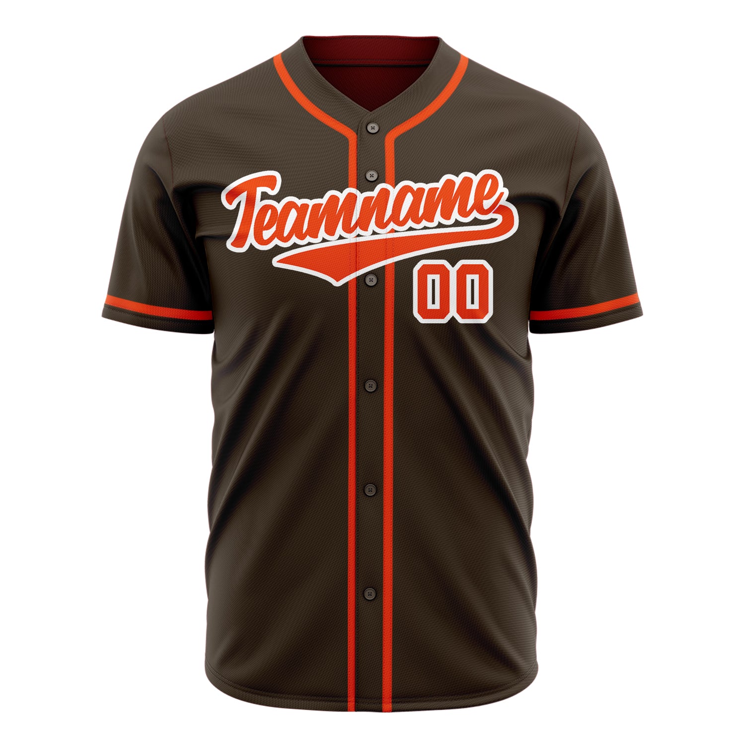 Custom Professional Brown Orange Baseball Jersey