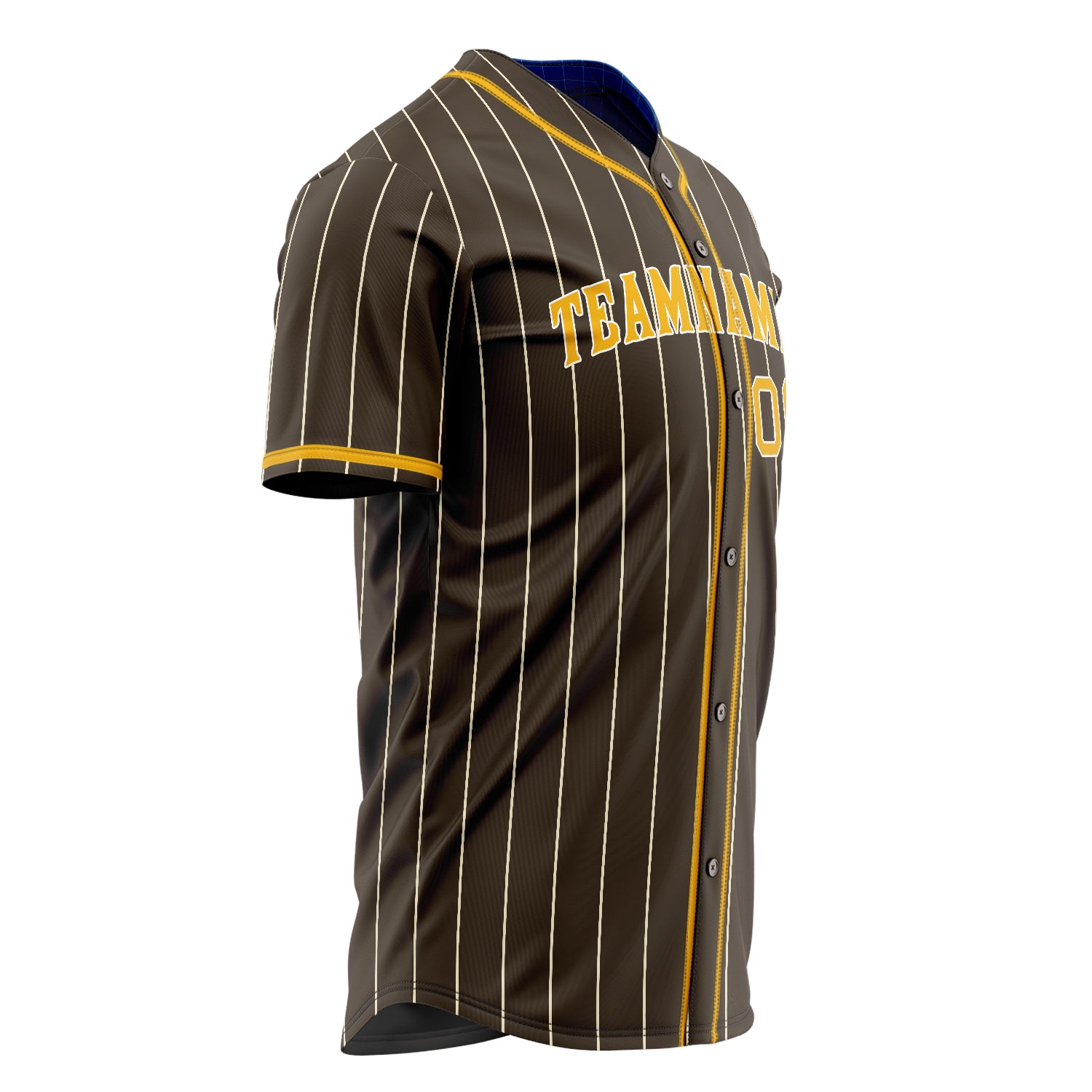 Custom Professional Brown Gold Baseball Jersey