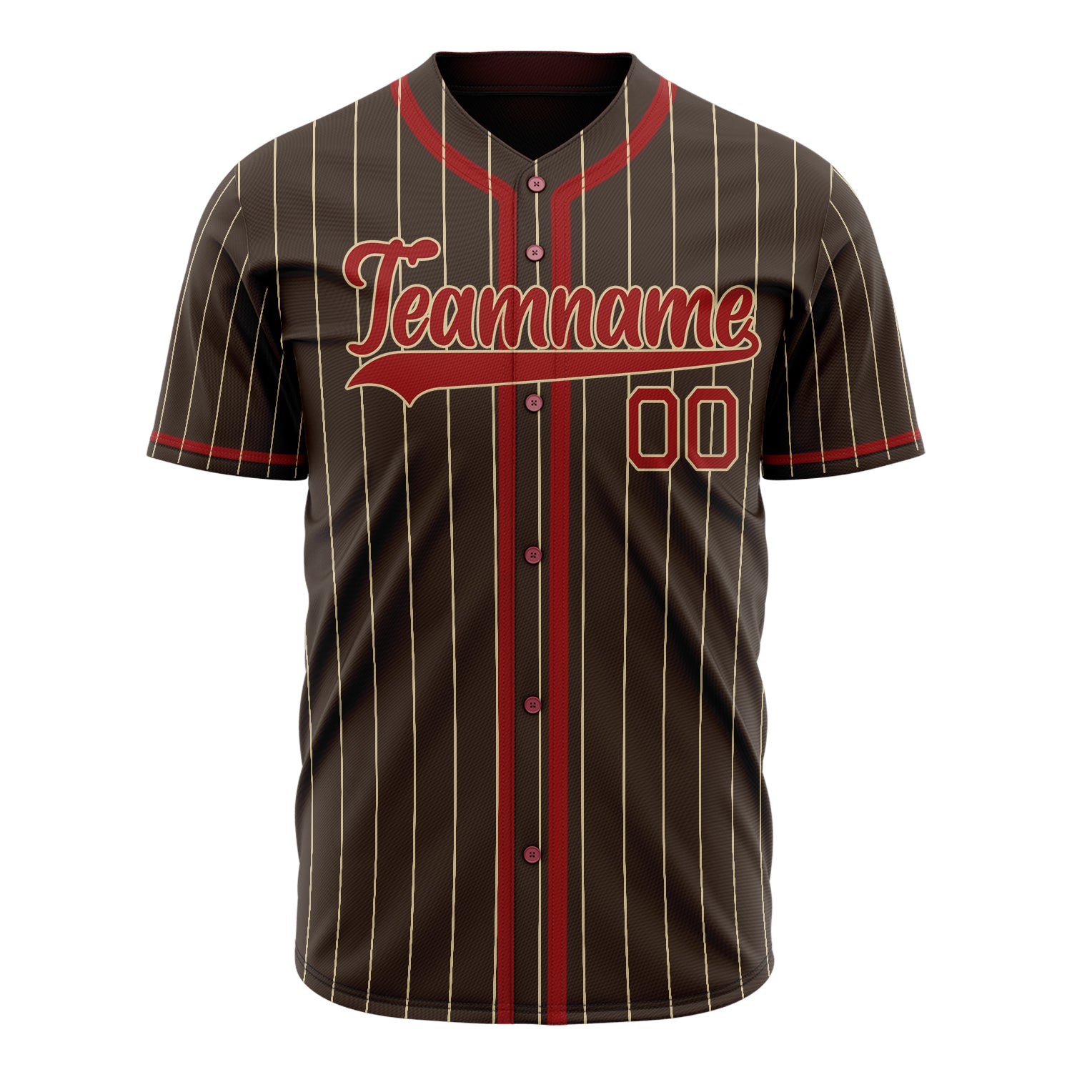 Custom Professional Brown Red Baseball Jersey
