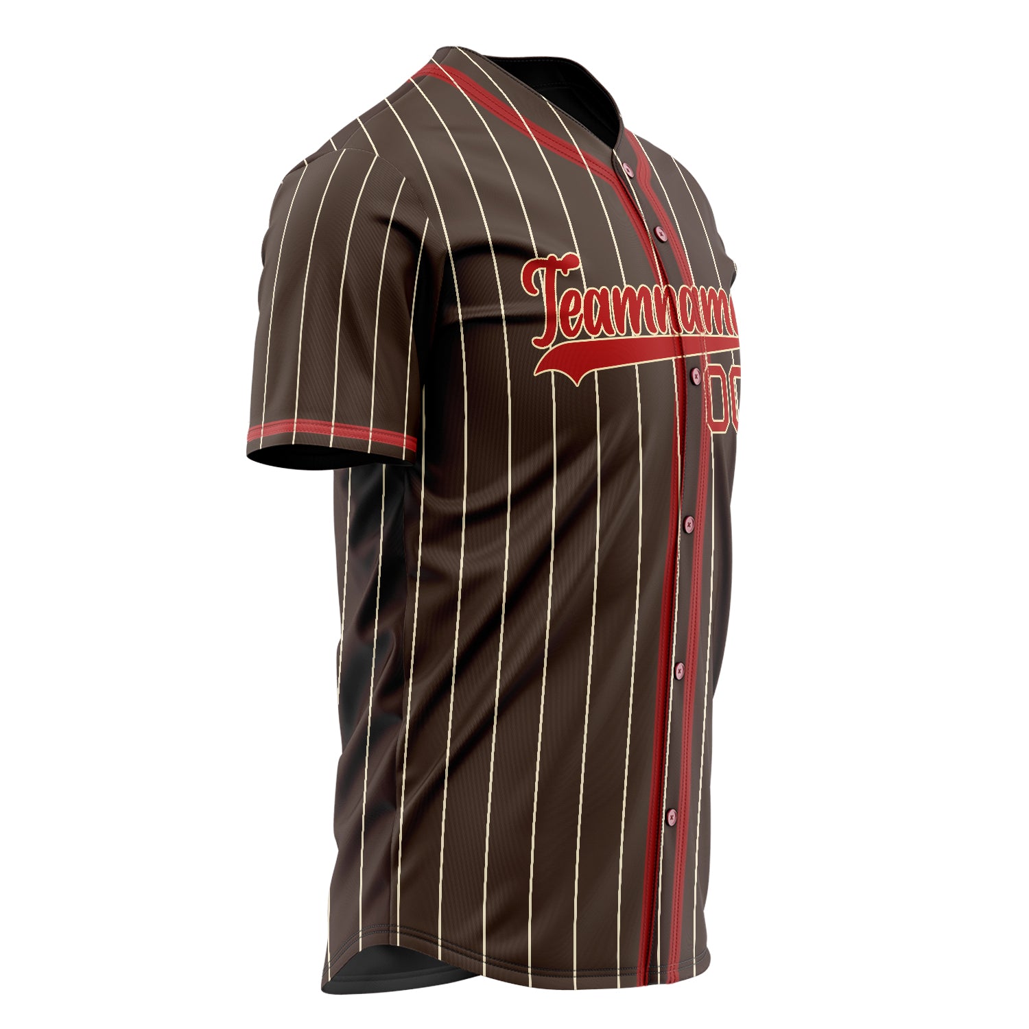 Custom Professional Brown Red Baseball Jersey