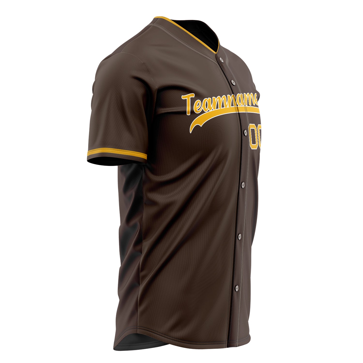 Custom Professional Brown Gold Baseball Jersey