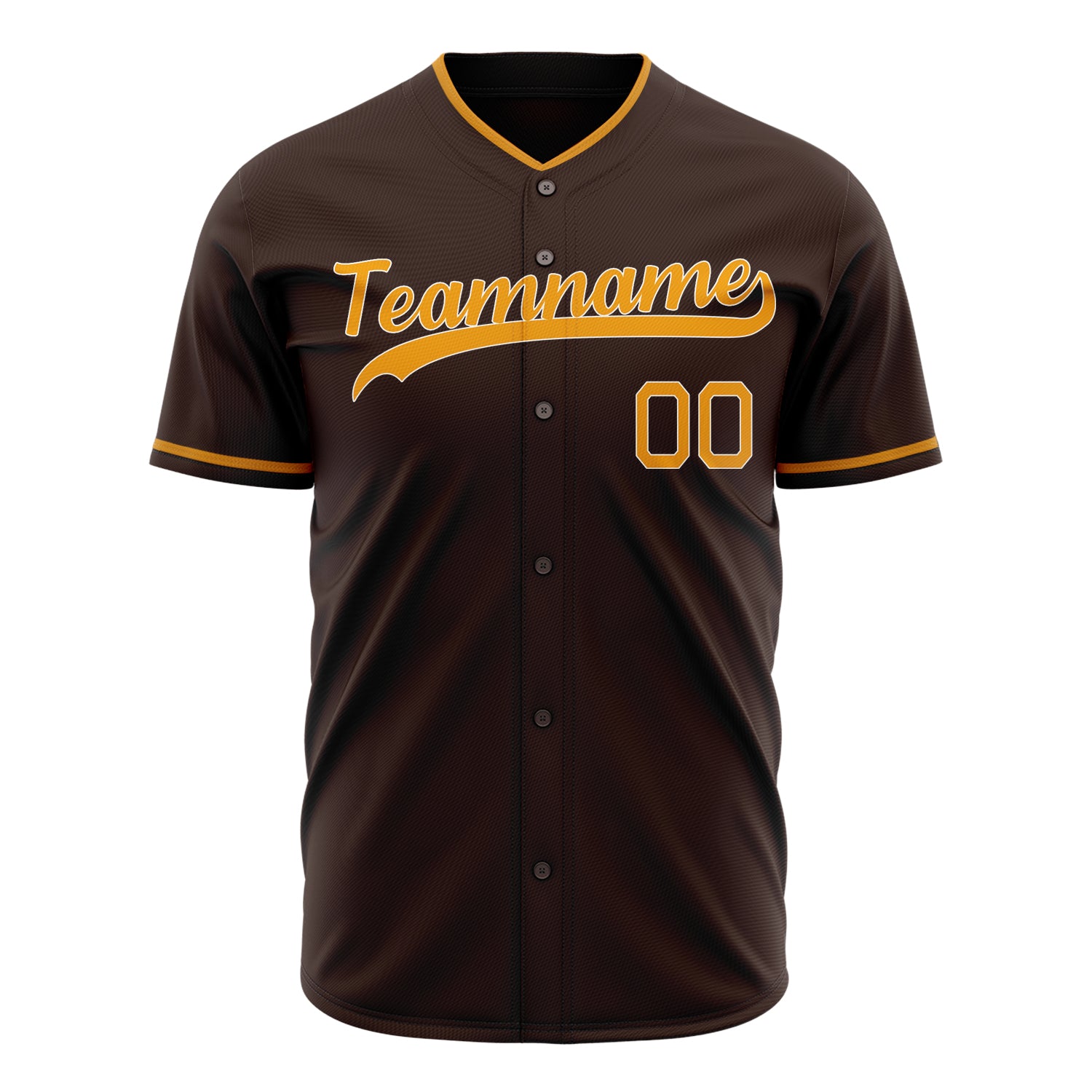 Custom Professional Brown Orange Baseball Jersey